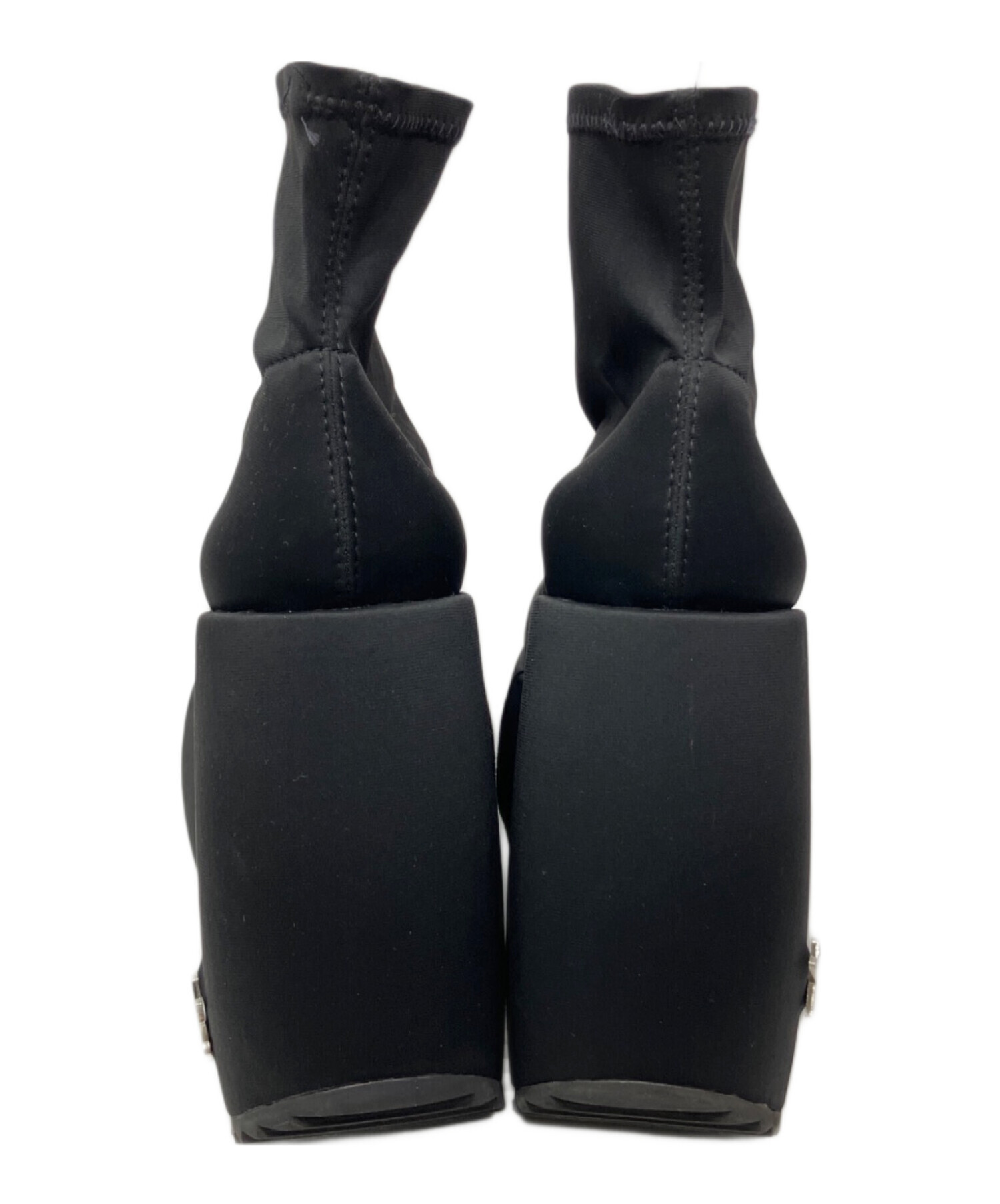 中古・古着通販】YELLO (イエロ) TOKYO BLACK PLATFORM SHORT BOOTS