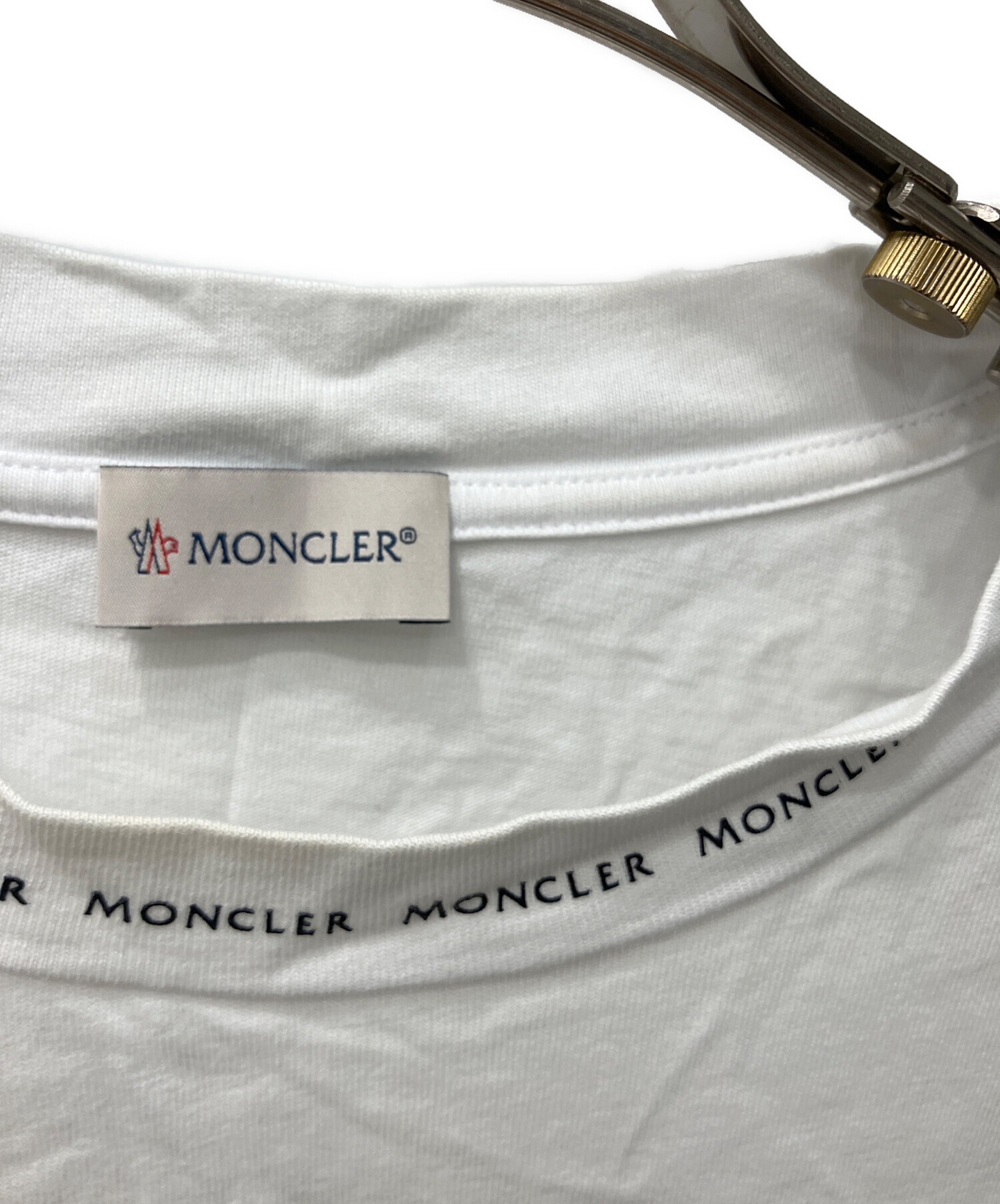 中古・古着通販】MONCLER (モンクレール) ネックロゴ長袖Tシャツ