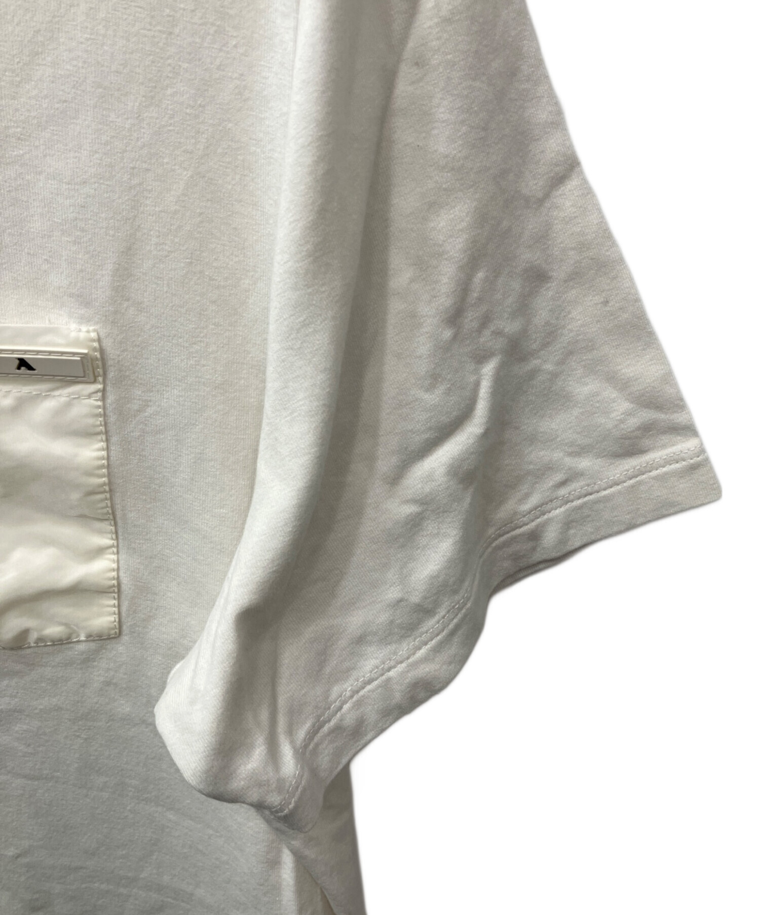 中古・古着通販】PRADA (プラダ) ラバーロゴポケットTシャツ ホワイト