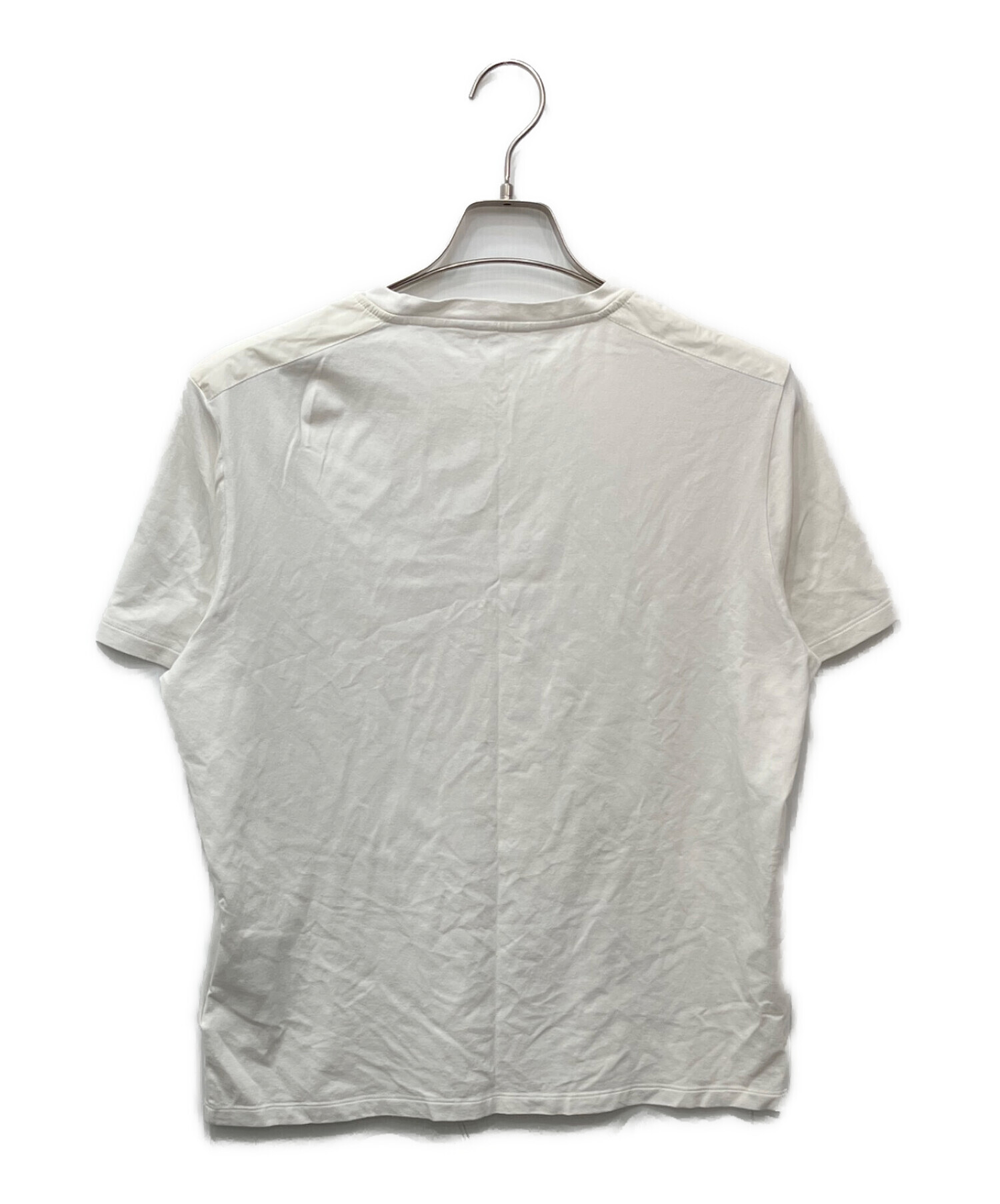 PRADA 2010年秋モデル　コットンストレッチシャツ　袖ラバータグ 中古・古着通販】PRADA (プラダ) ラバーロゴポケットTシャツ ホワイト