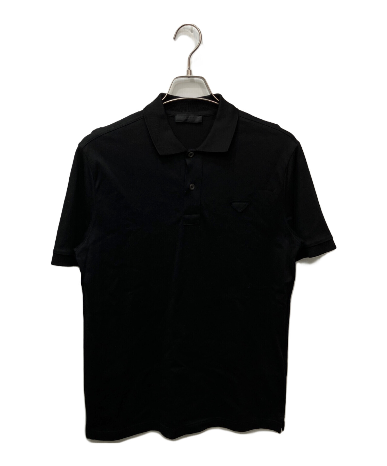 【中古品クリーニング済・送料込】Prada　ポロシャツ　Lサイズ 中古・古着通販】PRADA (プラダ) ピケポロシャツ ブラック サイズ:M
