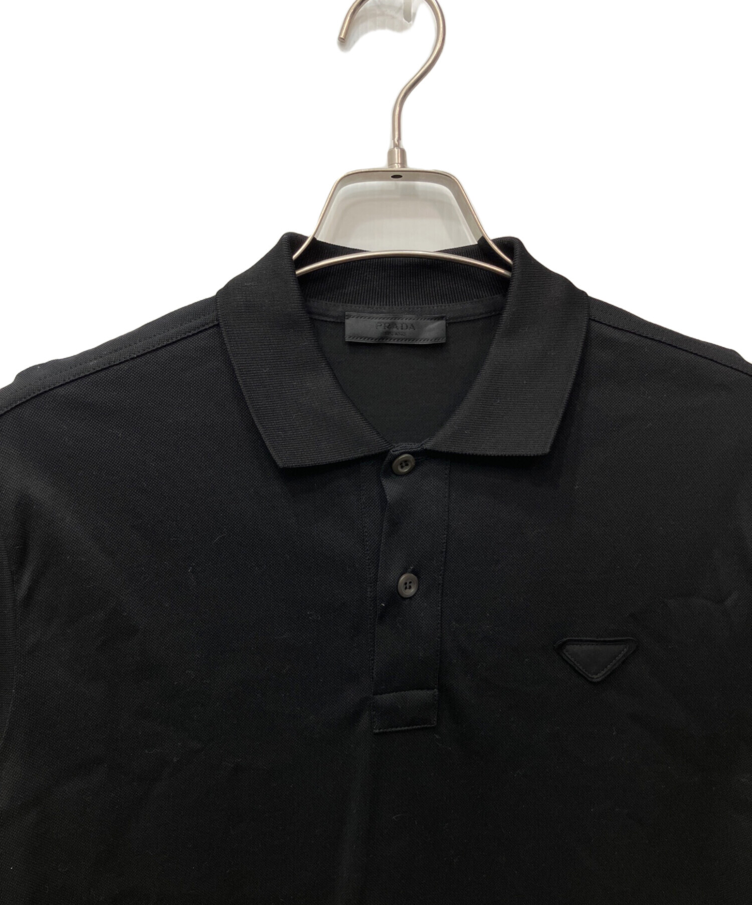 中古・古着通販】PRADA (プラダ) ピケポロシャツ ブラック サイズ:M