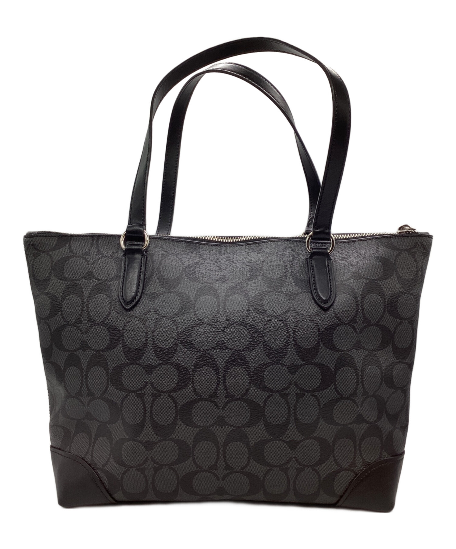 Real　DihturCOACH シグネチャー トートバッグ 中古・古着通販】COACH (コーチ) シグネチャーロゴトートバッグ