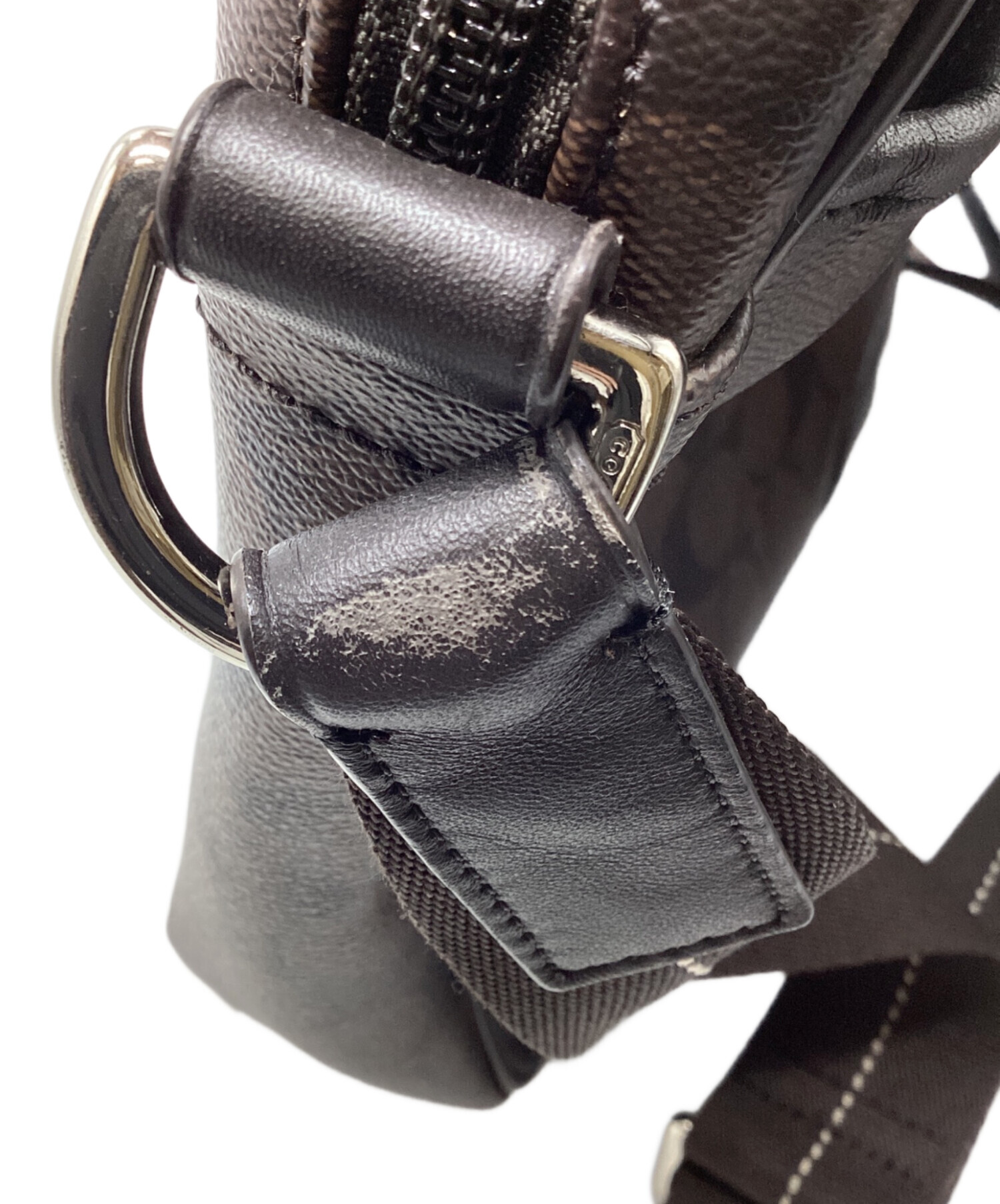 極美品 COACH フライトバッグ メッセンジャーバッグ 茶 ヘリテージ 中古・古着通販】COACH (コーチ) ヘリテージシグネチャーフライト