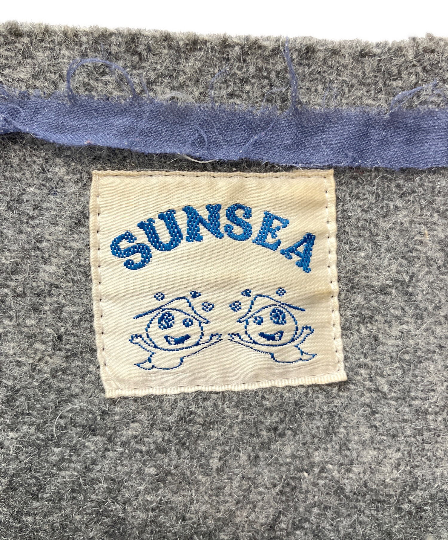 中古・古着通販】SUNSEA (サンシー) ノーカラージャケット グレー