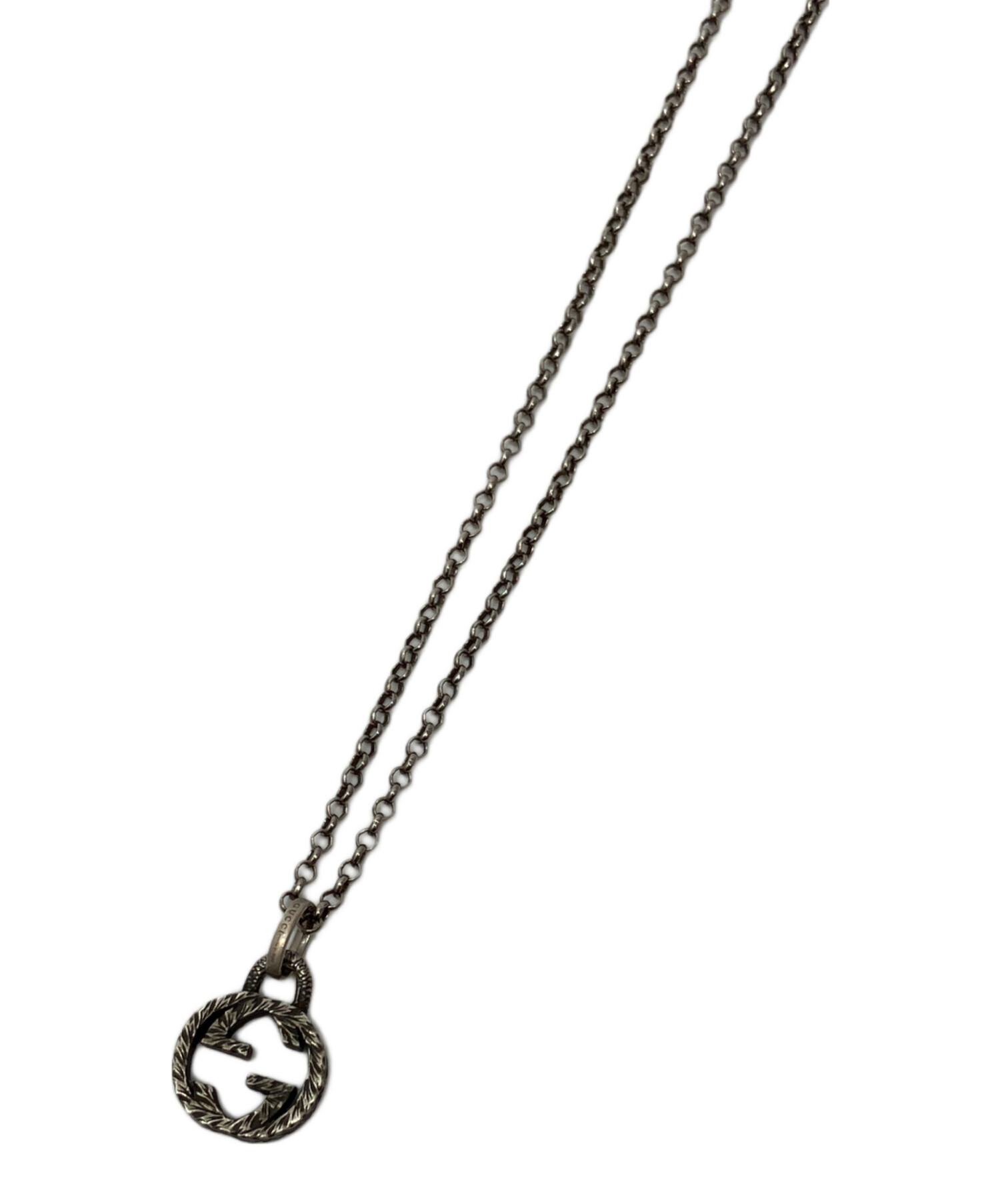 GUCCI　インターロッキングG　ペンダント　ネックレス　中古　Mイ-553 中古・古着通販】GUCCI (グッチ) インターロッキングGネックレス