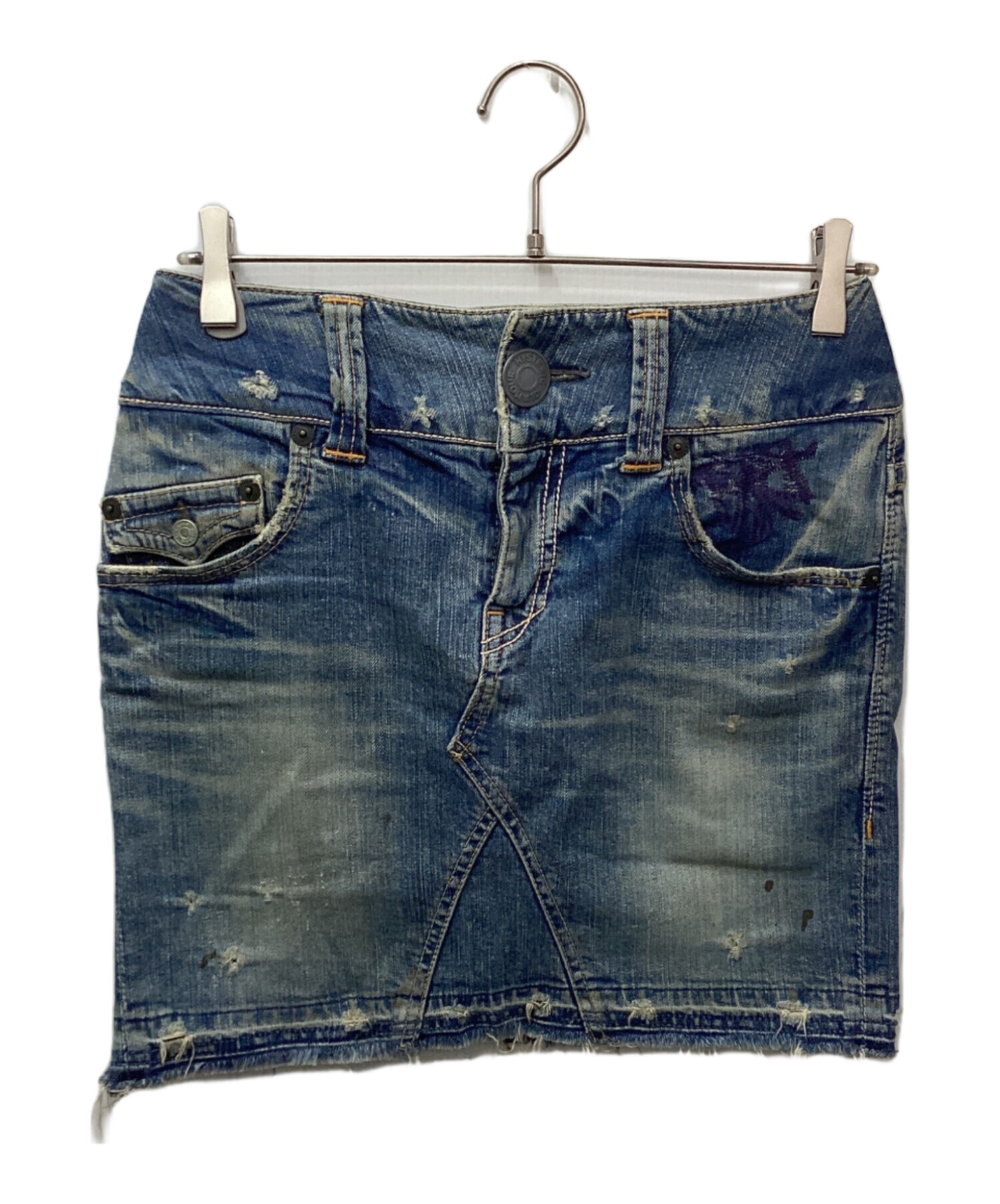 HYSTERIC GLAMOUR 刺繍デニムミニスカート　Y2K ギャル 中古・古着通販】Hysteric Glamour (ヒステリックグラマー) デニムミニ