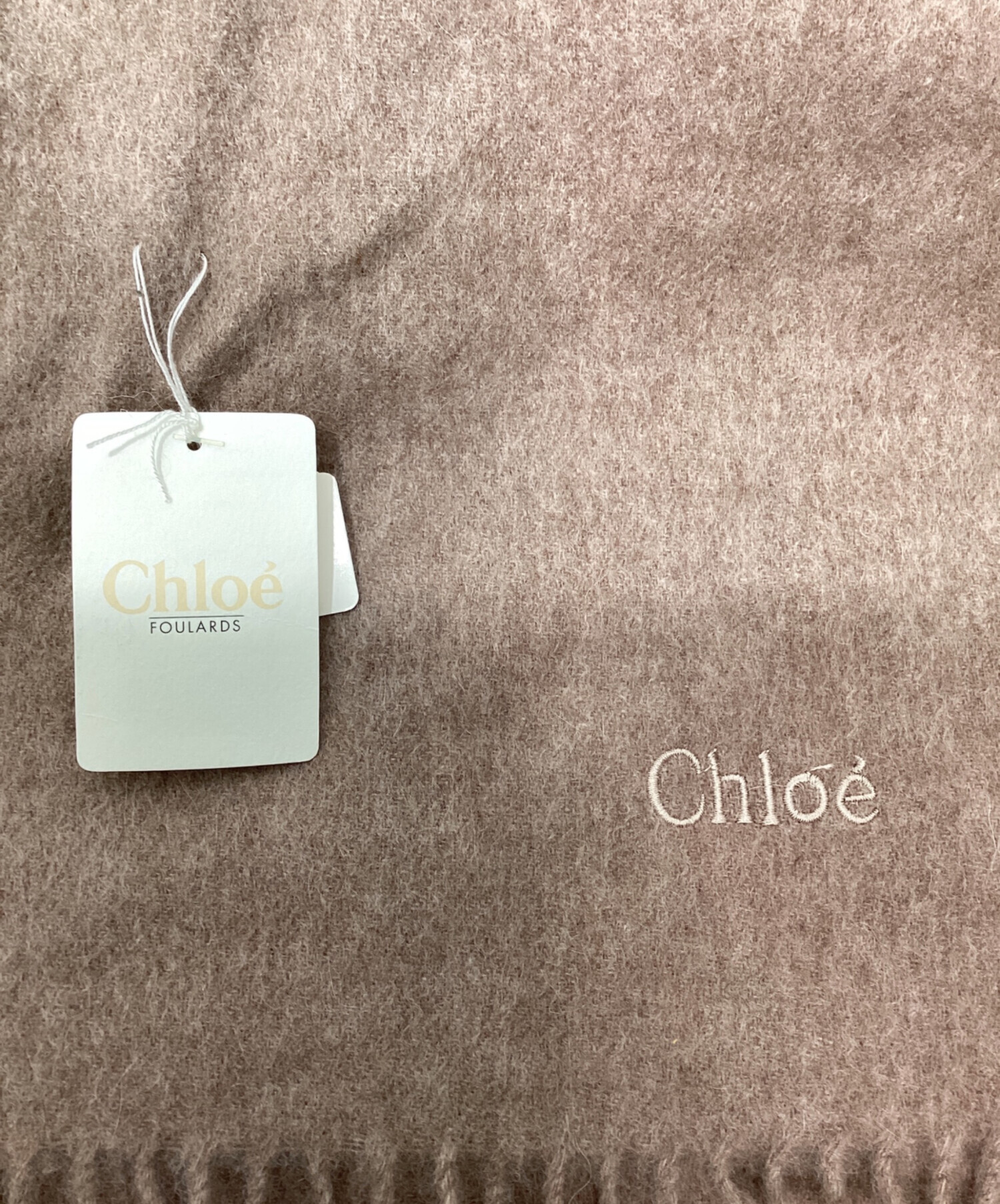 中古・古着通販】Chloe (クロエ) カシミヤマフラー ベージュ｜ブランド
