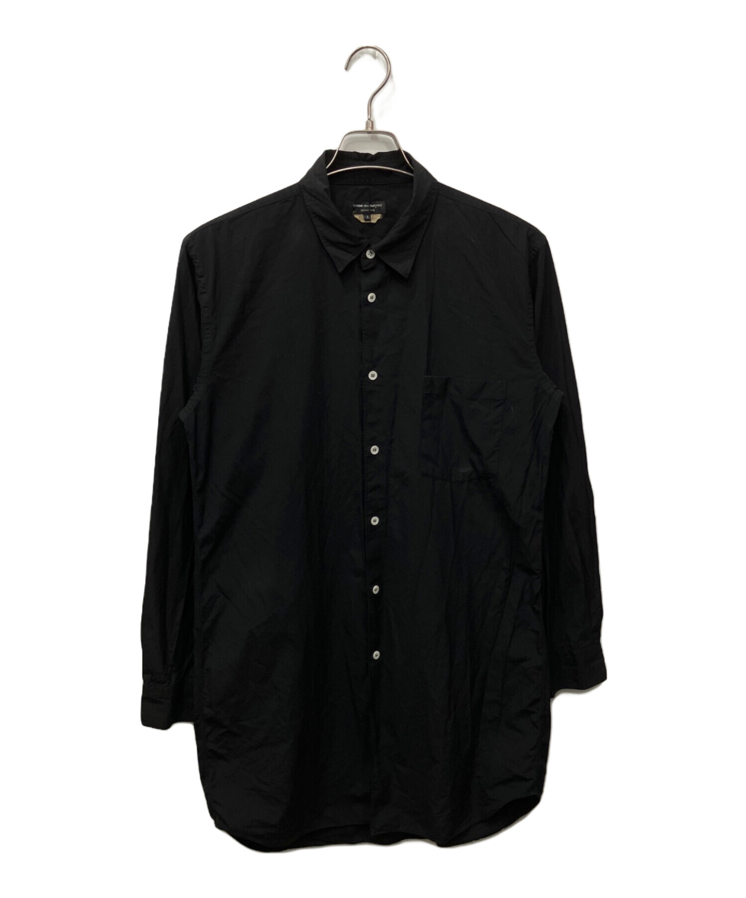 COMME des GARÇONS HOMME PLUS 黒シャツ L相当 中古・古着通販】COMME des GARCONS HOMME PLUS (コムデギャルソンオム