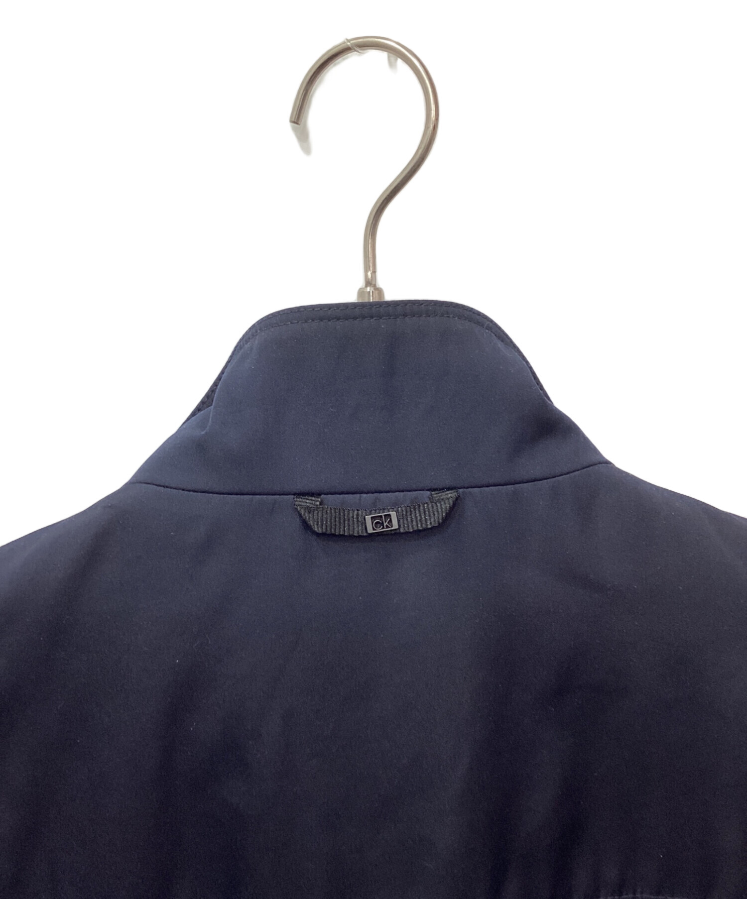 極美品 カルバンクライン シアサッカー ジャケット ネイビー XL 中古・古着通販】Calvin Klein (カルバンクライン) ナイロンジャケット