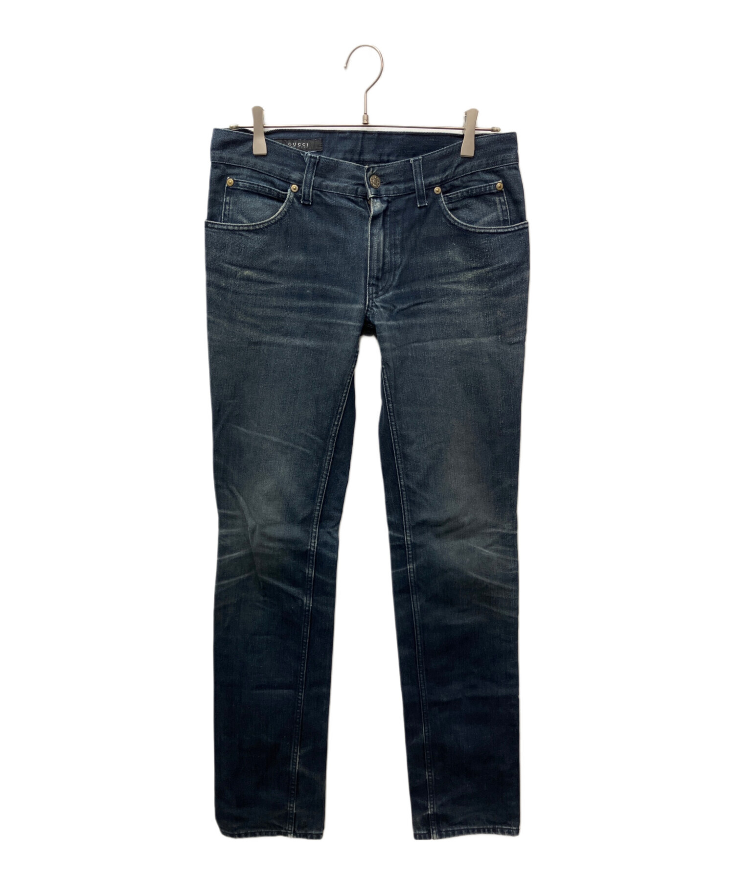 中古・古着通販】GUCCI (グッチ) スキニーデニムパンツ インディゴ 