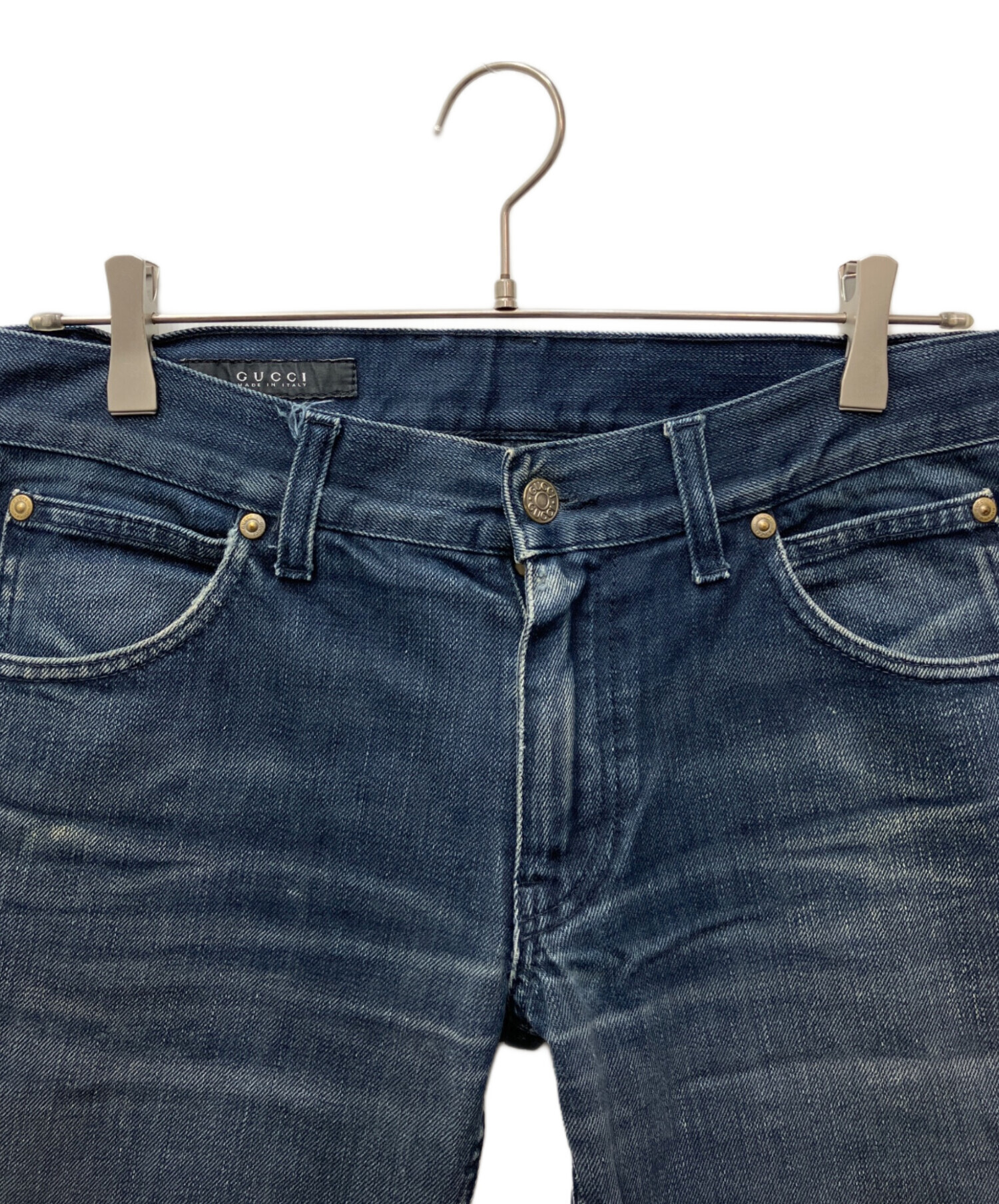 中古・古着通販】GUCCI (グッチ) スキニーデニムパンツ インディゴ 
