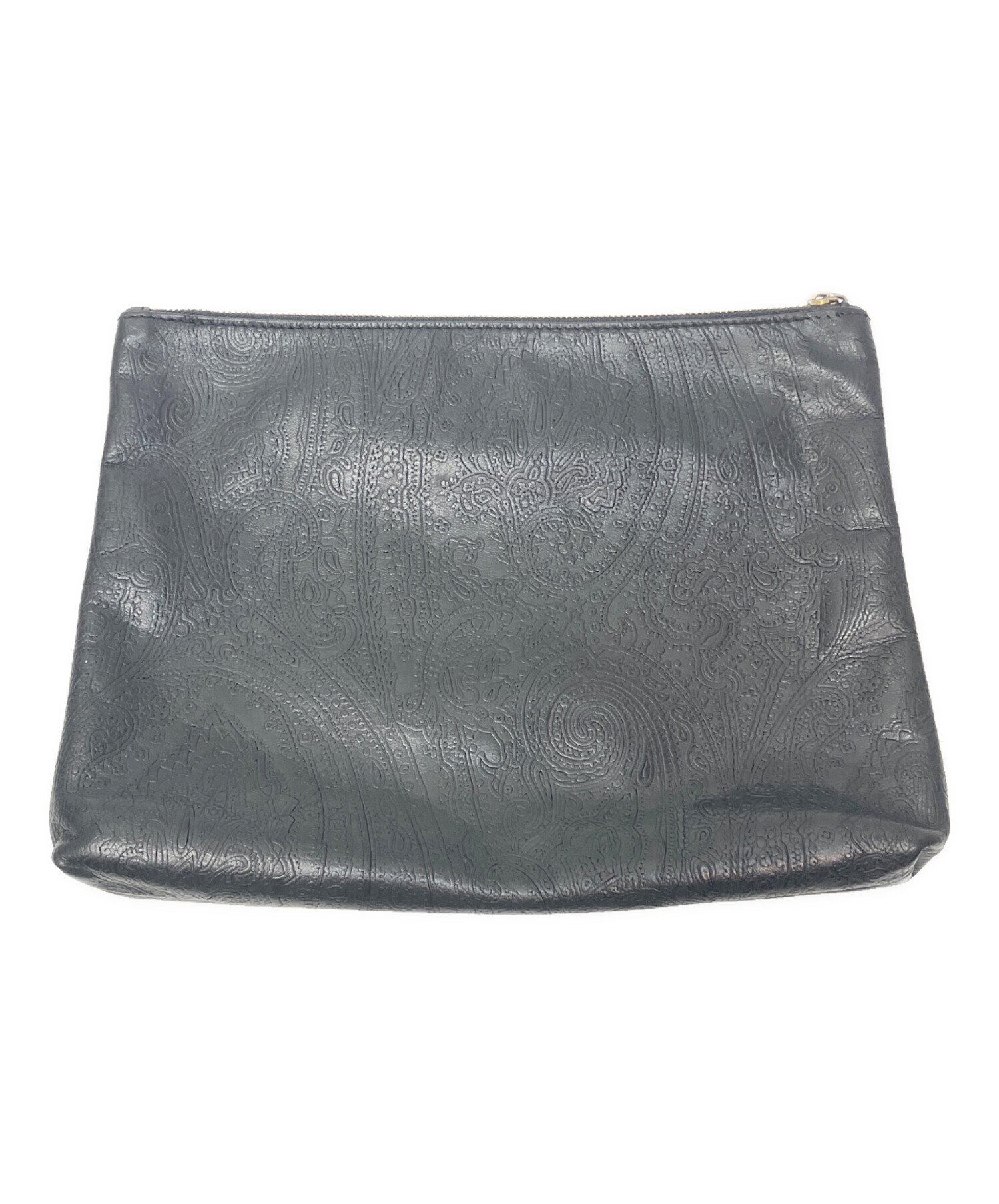 【新品、未使用】ETRO ペイズリー柄 クラッチバッグ 中古・古着通販】ETRO (エトロ) ペイズリー柄クラッチバッグ ブラック