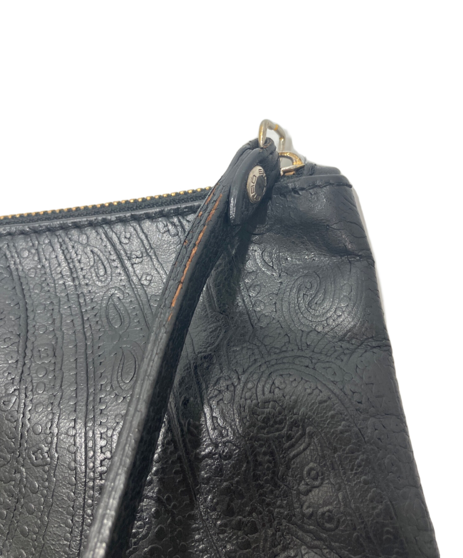 中古・古着通販】ETRO (エトロ) ペイズリー柄クラッチバッグ ブラック
