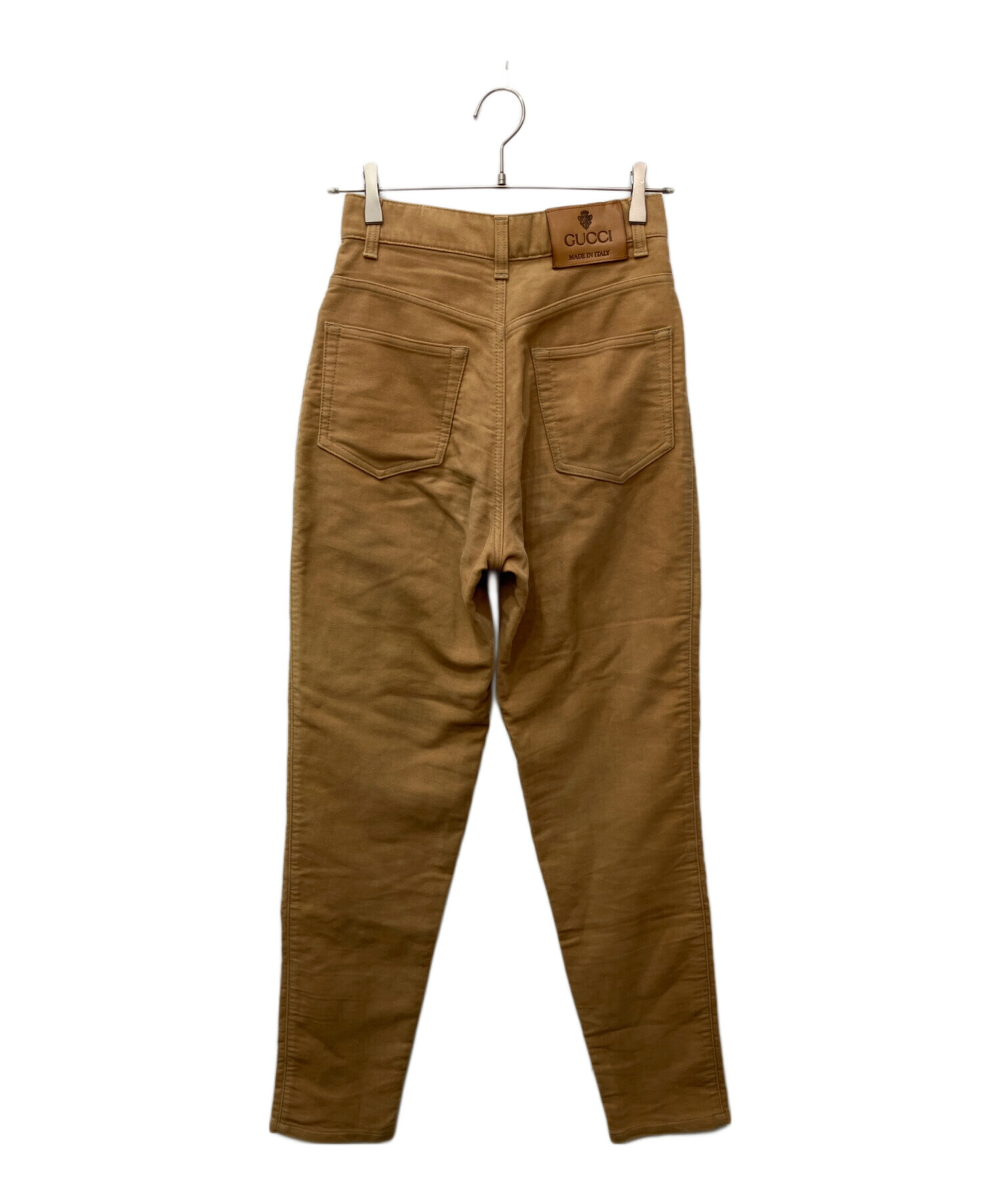 GUCCI コットン スラックス ベージュ　パンツ　イタリア　春夏秋 中古・古着通販】GUCCI (グッチ) テーパードパンツ ベージュ サイズ