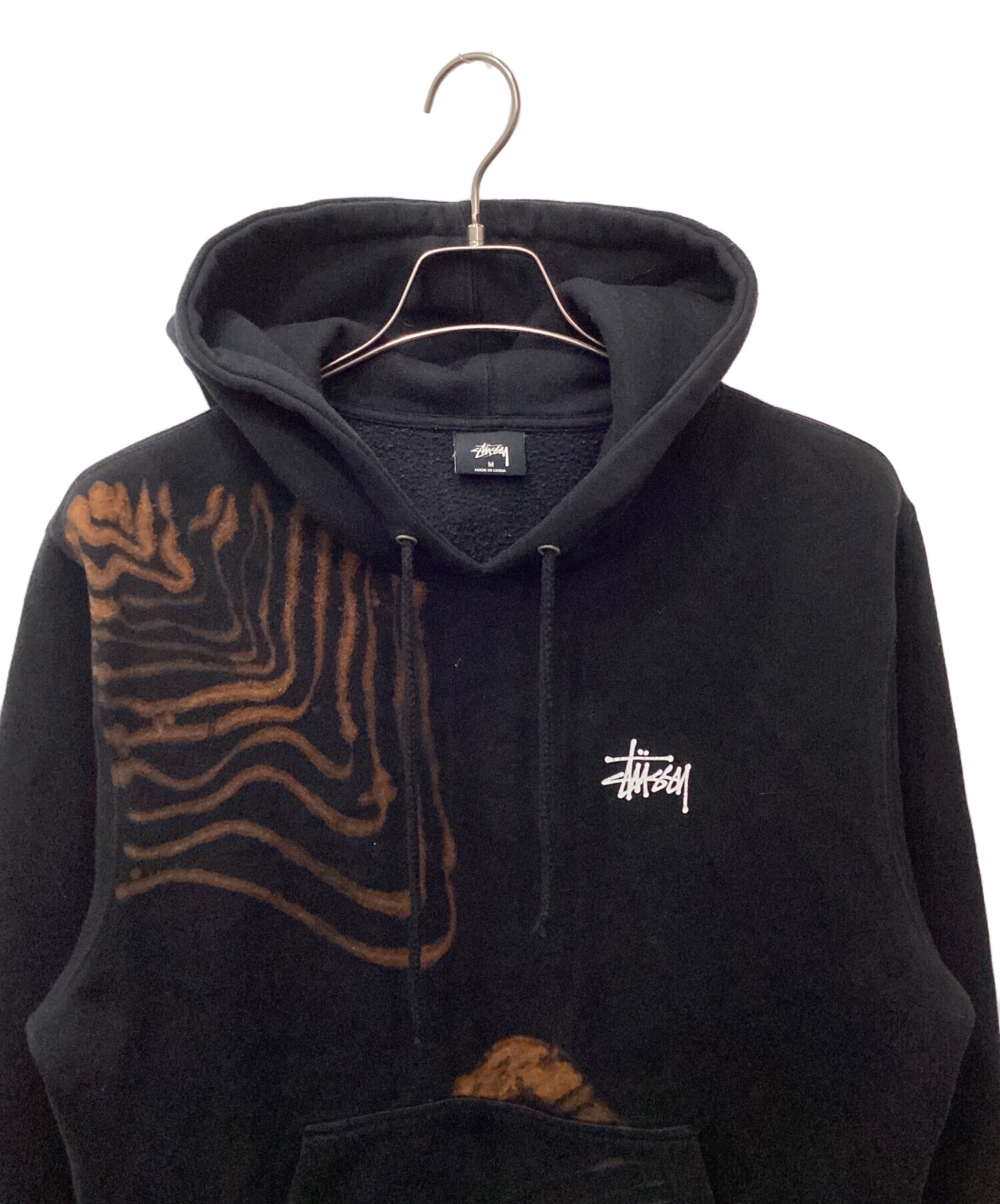 STUSSY ラットプリント プルオーバーパーカー Mサイズ 中古・古着通販】stussy (ステューシー) プルオーバーパーカー