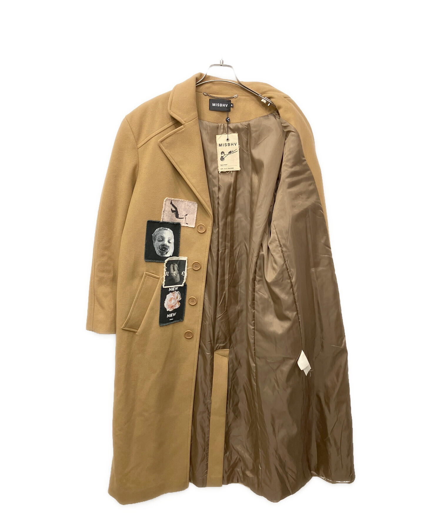 MISBHV 16AW ロングコート パッチ ウールカシミヤブレンド ワッペン 中古・古着通販】MISBHV (ミスビヘイブ) パッチワークチェスターコート