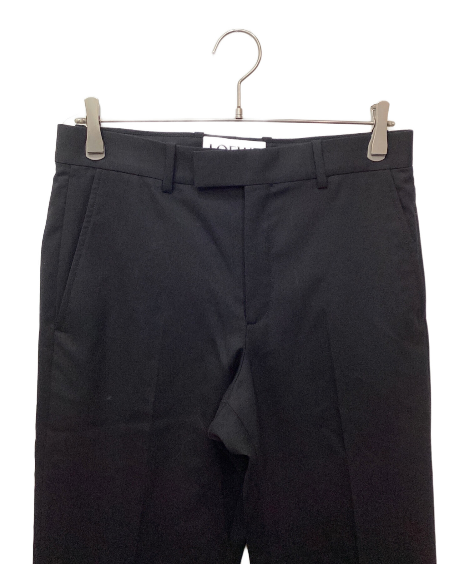 中古・古着通販】LOEWE (ロエベ) センタープレススラックス ブラック