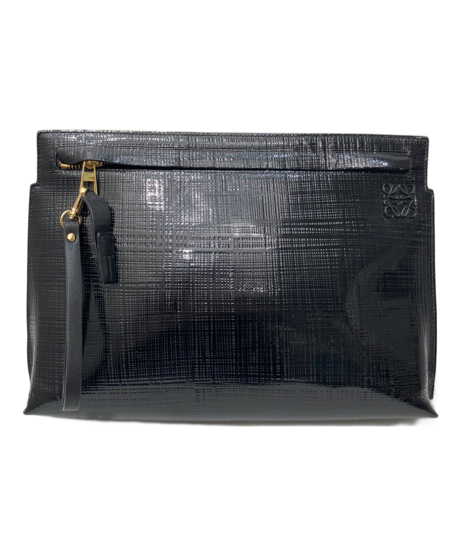 ★美品★ロエベ Tポーチ クラッチバッグ 中古・古着通販】LOEWE (ロエベ) Tポーチ クラッチバッグ ブラック