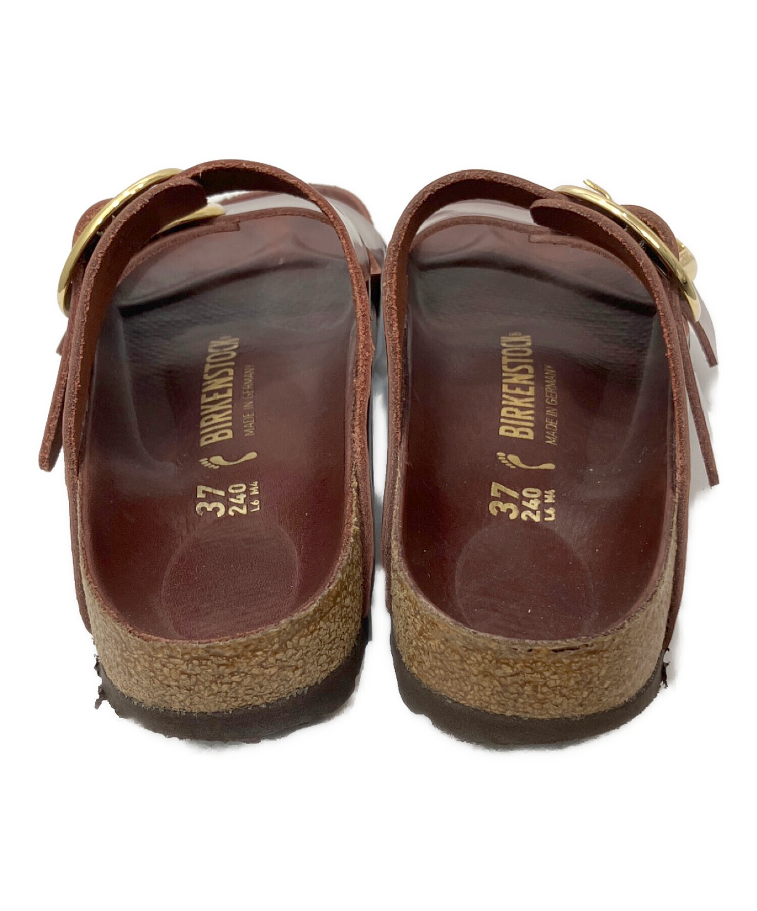 BIRKENSTOCK レザーシューズ ストラップ ブラウン レディース 中古・古着通販】BIRKENSTOCK (ビルケンシュトック) ARIZONA