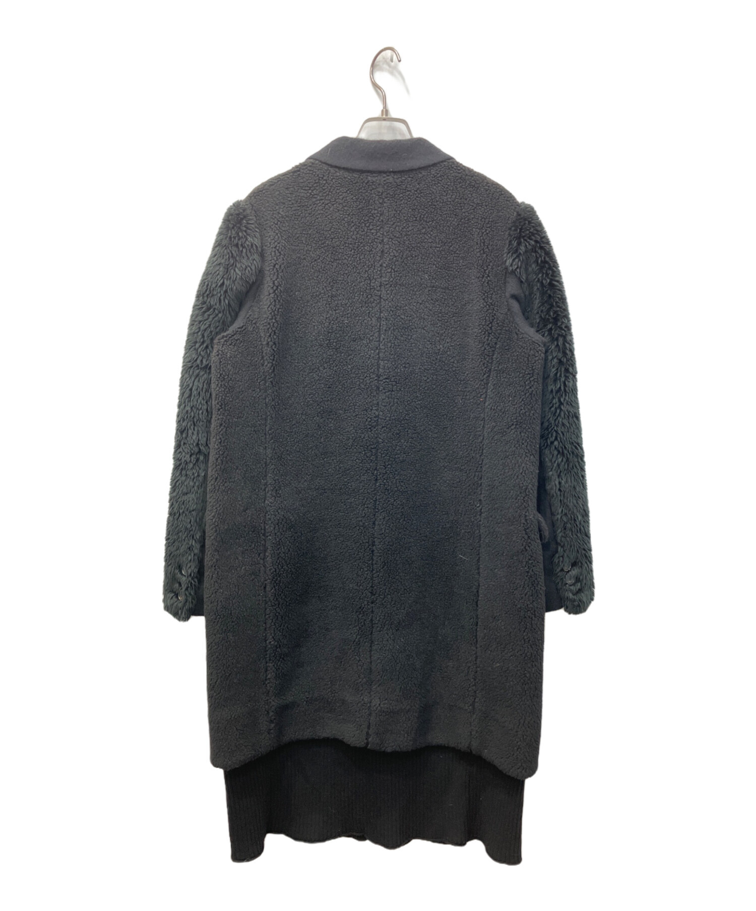 希少 SueUNDERCOVER ボア レイヤードチェスターコート 中古・古着通販】SueUNDERCOVER (スーアンダーカバー) ボア切替