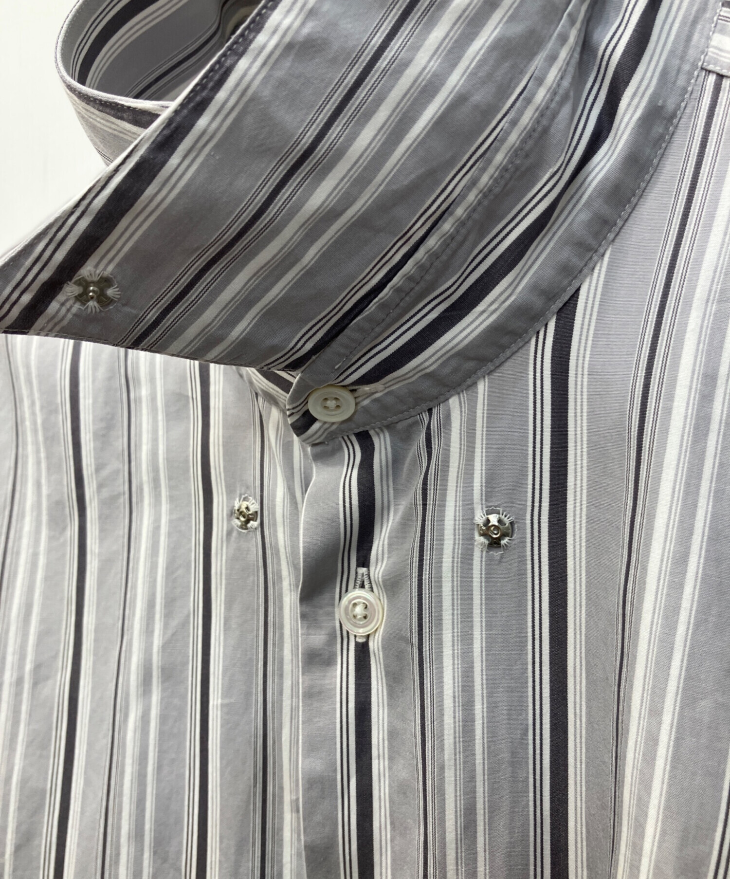 中古・古着通販】HERMES (エルメス) セリエボタンストライプシャツ