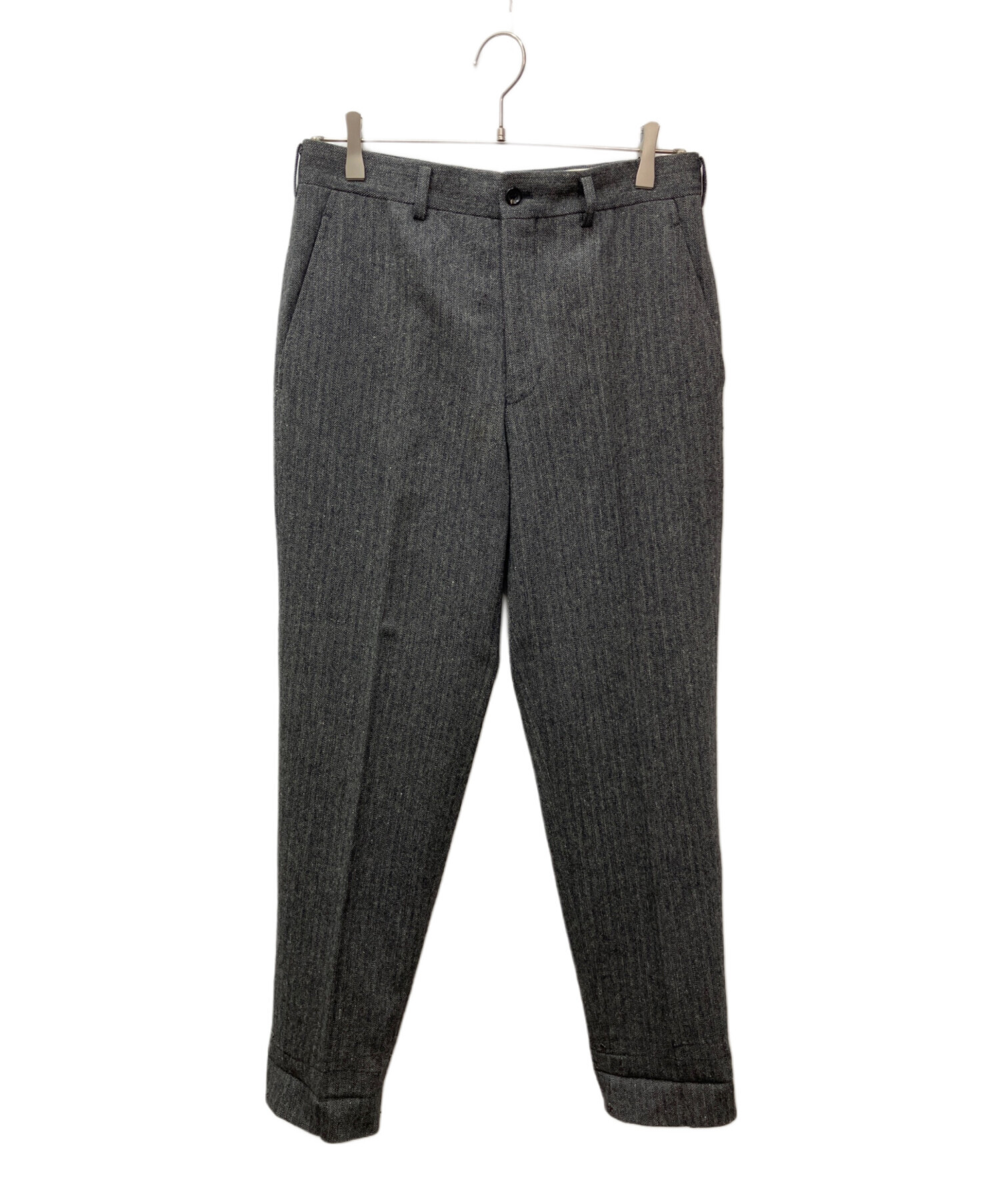 コムデギャルソンオムプリュス 2002年 ツータックウールスラックス M 美品 中古・古着通販】COMME des GARCONS HOMME PLUS (コムデギャルソンオム