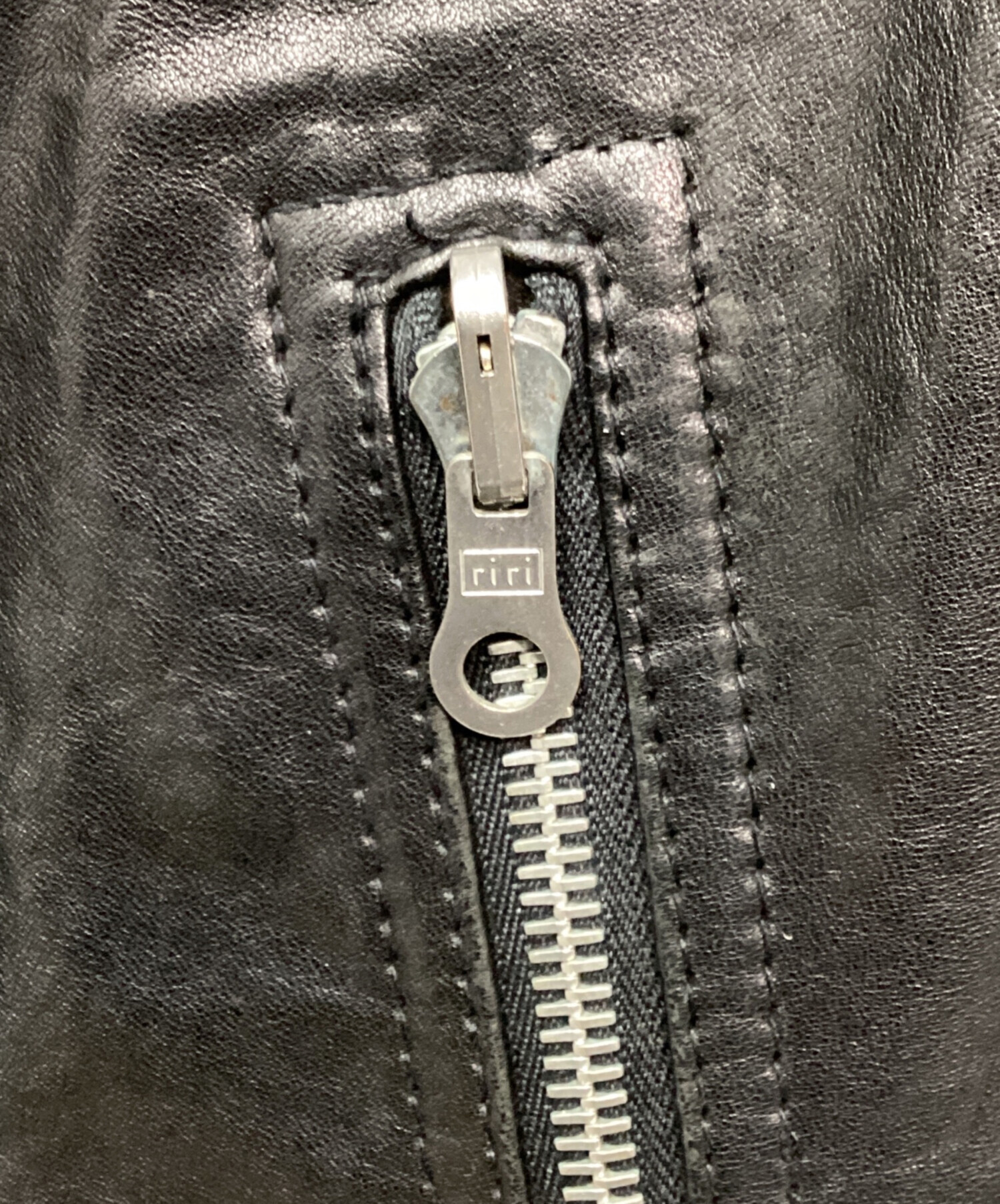 中古・古着通販】USED (USED) 八の字ライダースジャケット ブラック