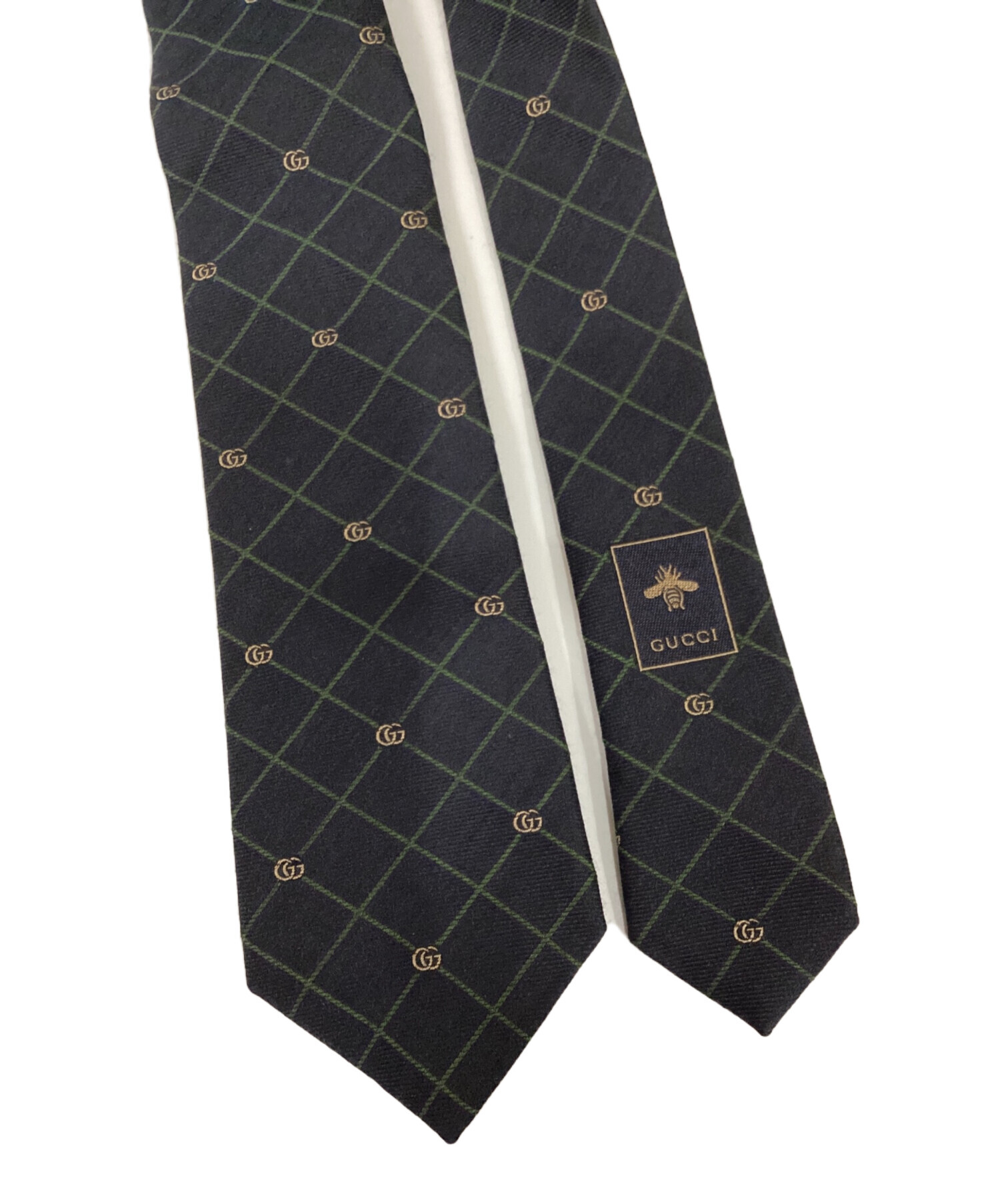 ギ*️様 GUCCI ネクタイ 未使用品 中古・古着通販】GUCCI (グッチ) ダブルG＆チェック シルクジャガード