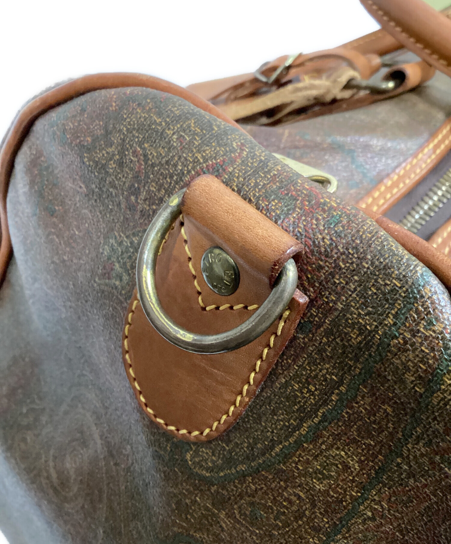 中古・古着通販】ETRO (エトロ) ペイズリー柄ボストンバッグ ブラウン