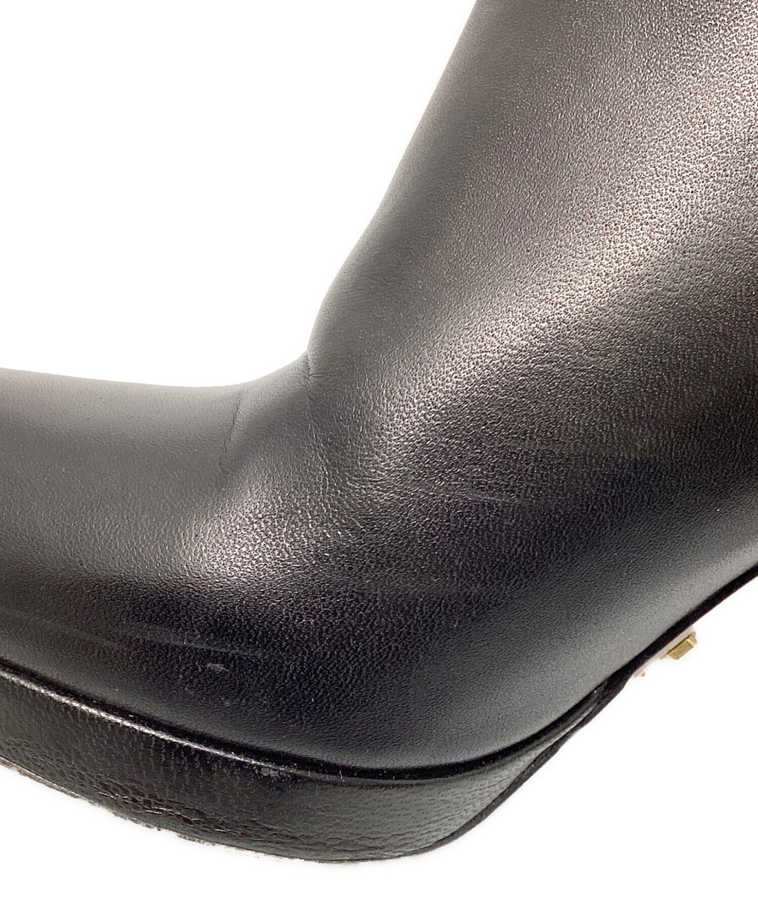 中古・古着通販】PRADA (プラダ) ヒールロングブーツ ブラック サイズ