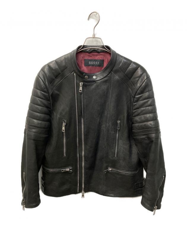 GUCCI レザー ライダースジャケット XXXLサイズ56 中古・古着通販】GUCCI (グッチ) キルティングパデット ラムレザー