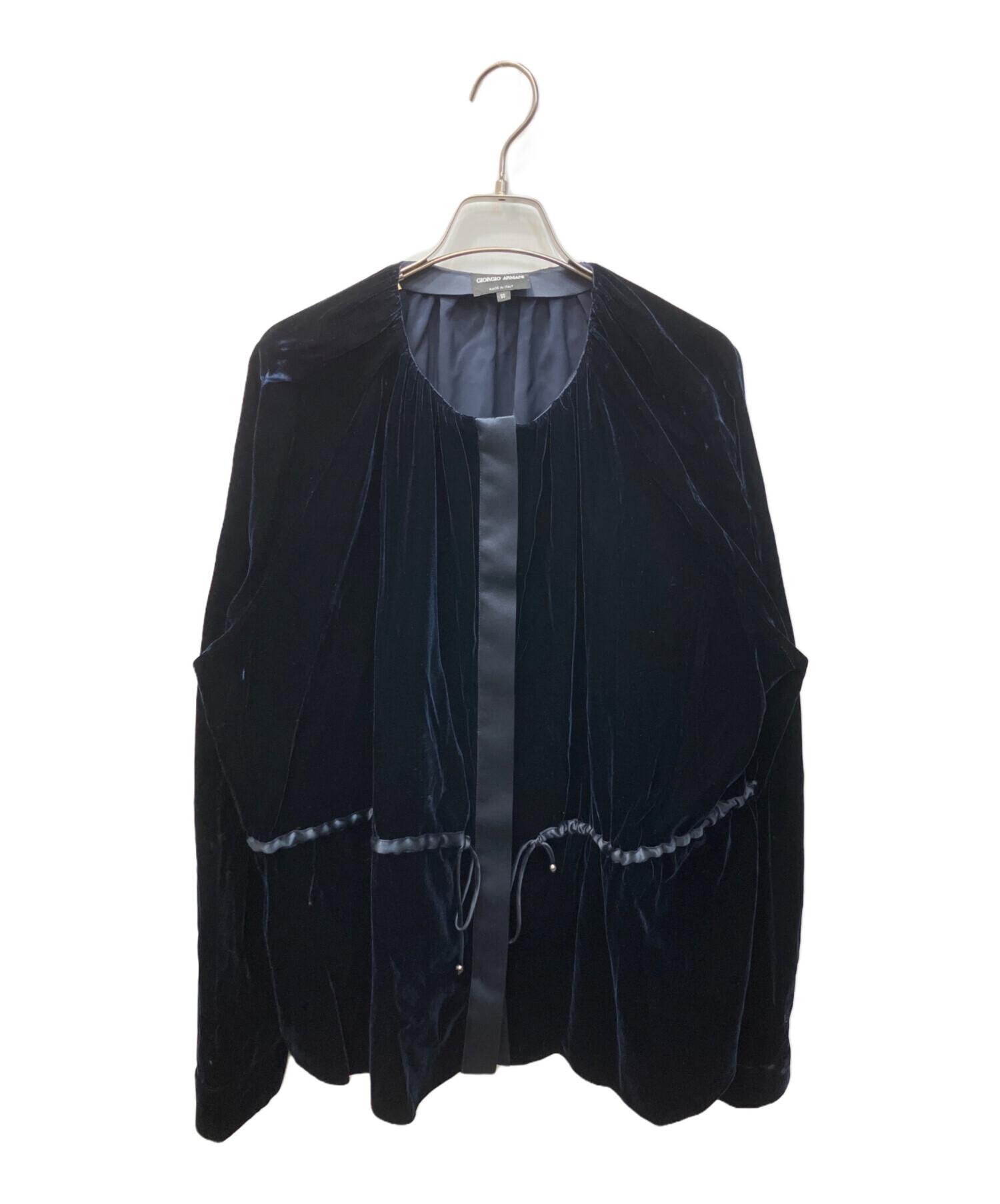 k*w様 【GIORGIO ARMANI】美品！　ノーカラージャケット　ベロア 中古・古着通販】GIORGIO ARMANI (ジョルジオアルマーニ) ベロア