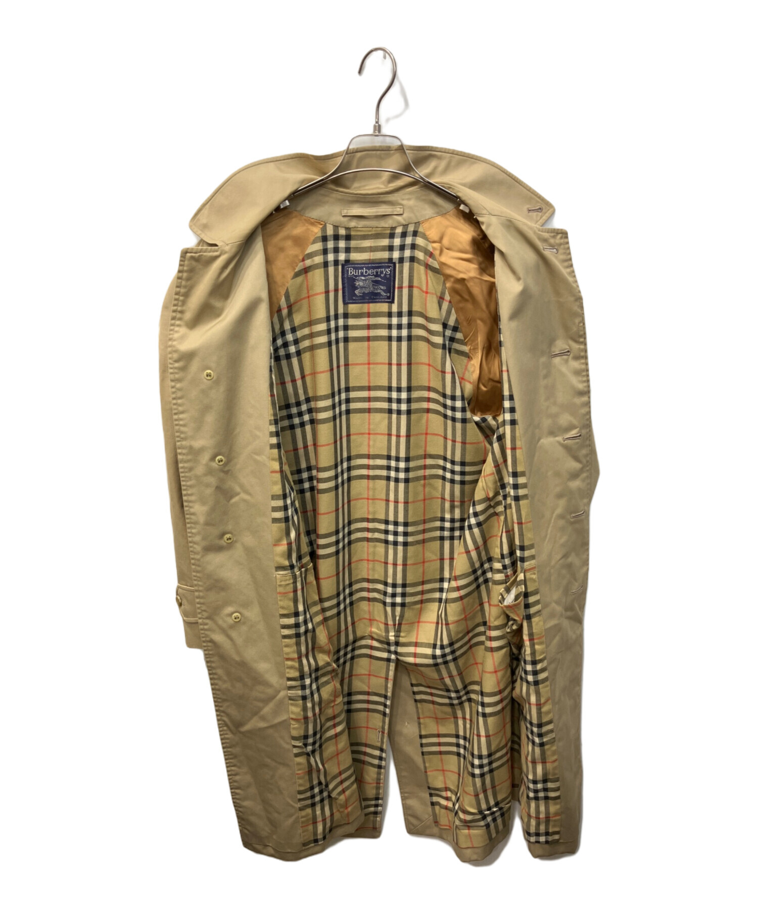 Burberry ステンカラーコート ベージュ 裏地チェック 中古・古着通販】Burberry's (バーバリーズ) 裏地ノバチェックステン