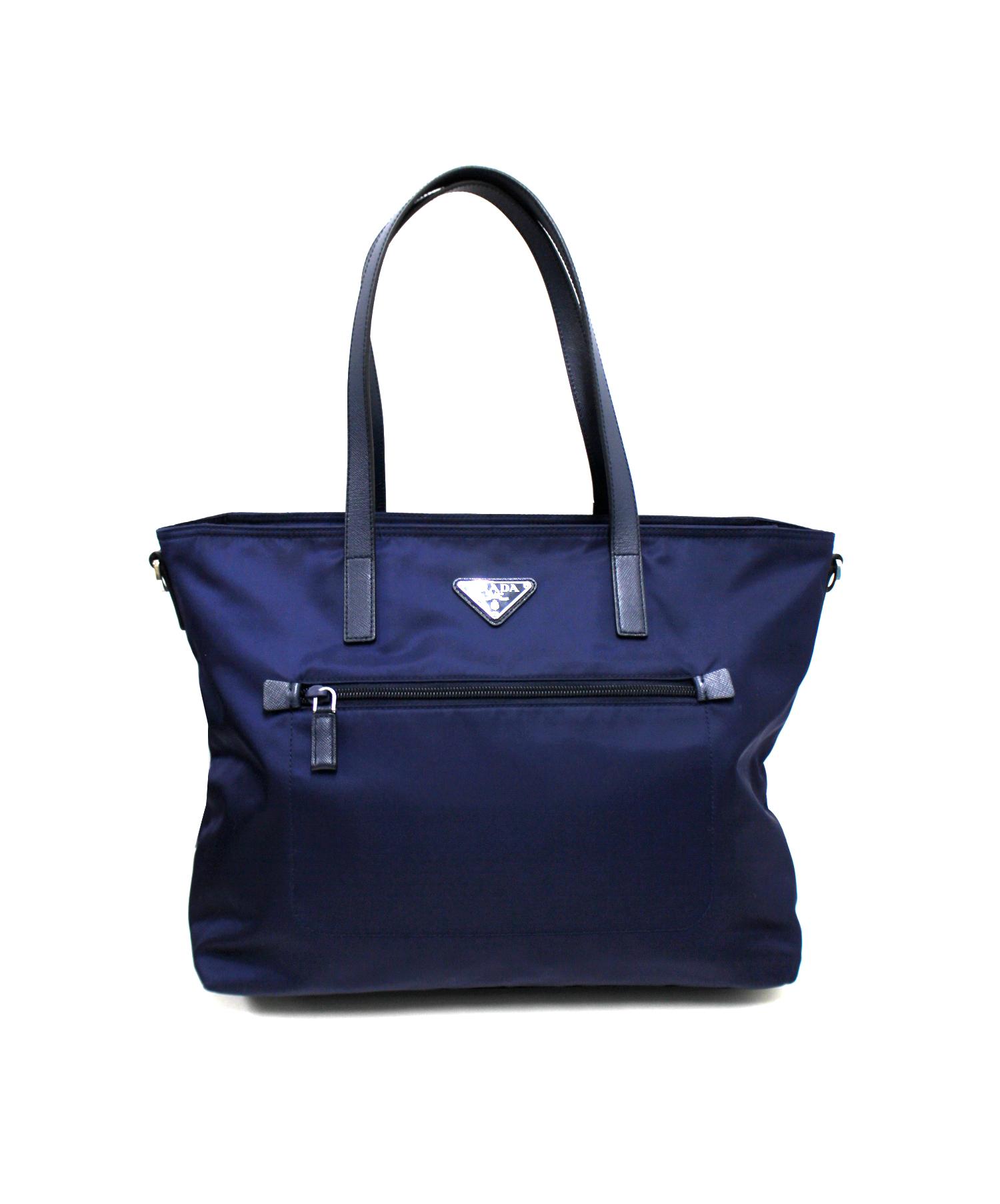 中古・古着通販】PRADA (プラダ) トートバッグ ネイビー VELA 