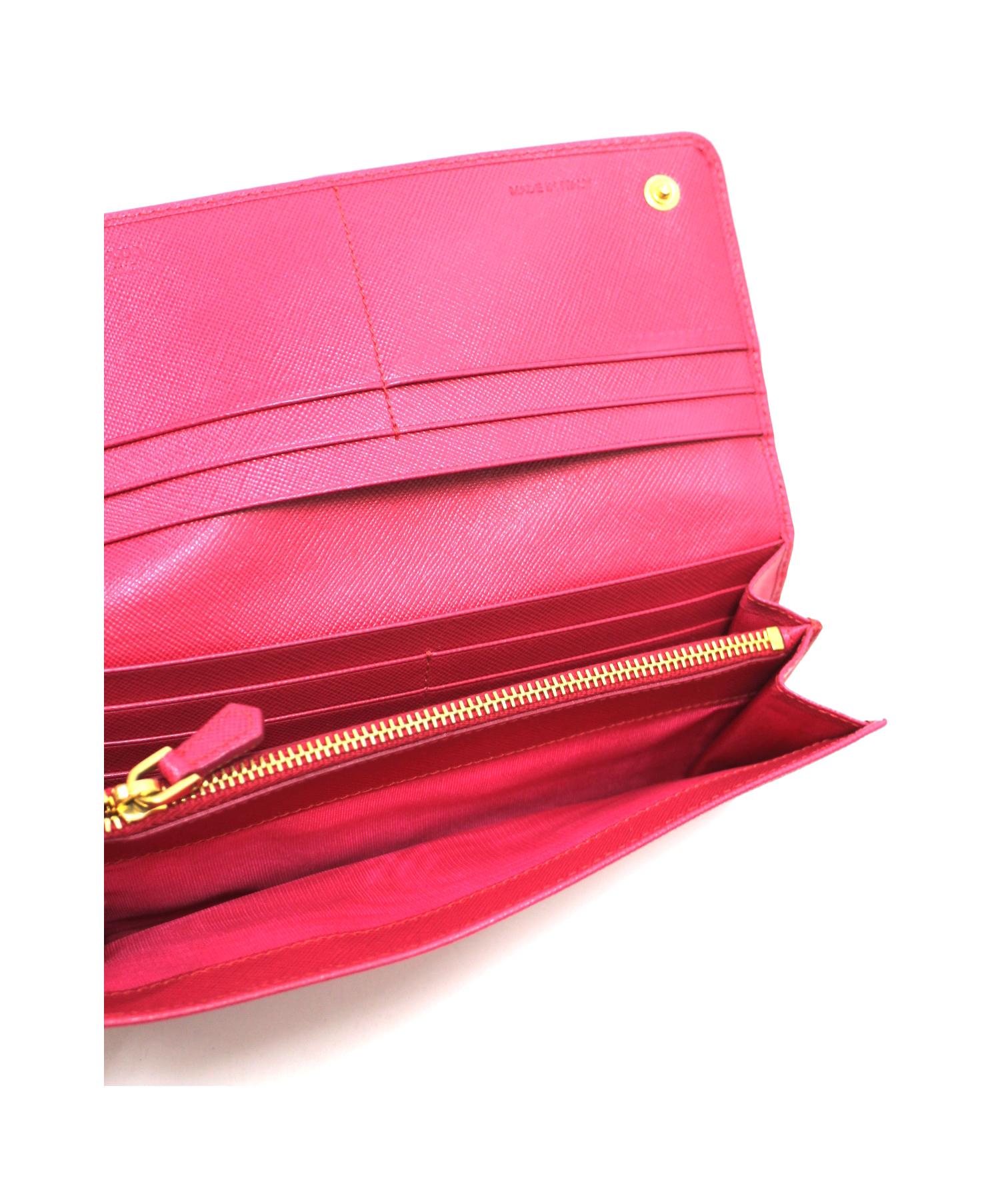 中古・古着通販】PRADA (プラダ) 長財布 ピンク サフィアーノ