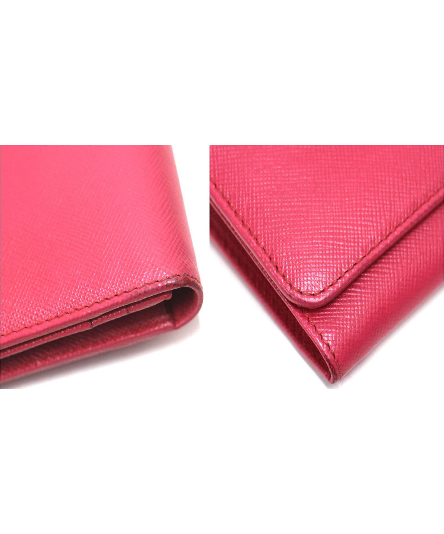 中古・古着通販】PRADA (プラダ) 長財布 ピンク サフィアーノ