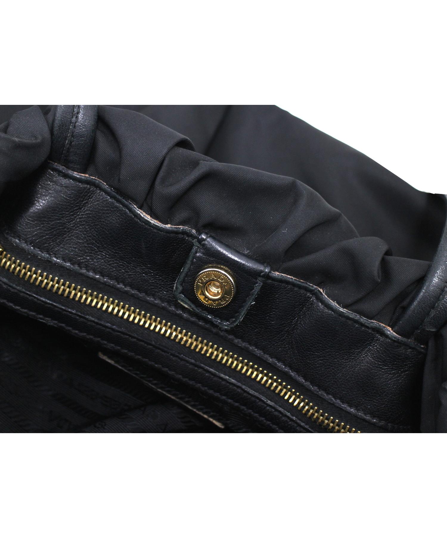 中古・古着通販】PRADA (プラダ) パイソン柄トートバッグ ブラック 
