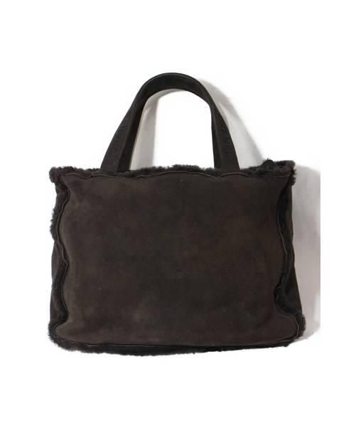 中古・古着通販】CHANEL (シャネル) ムートントートバッグ ブラウン