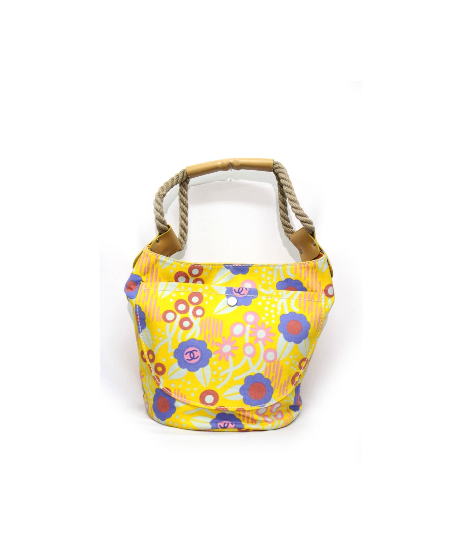 中古・古着通販】CHANEL (シャネル) ロープトートバッグ イエロー