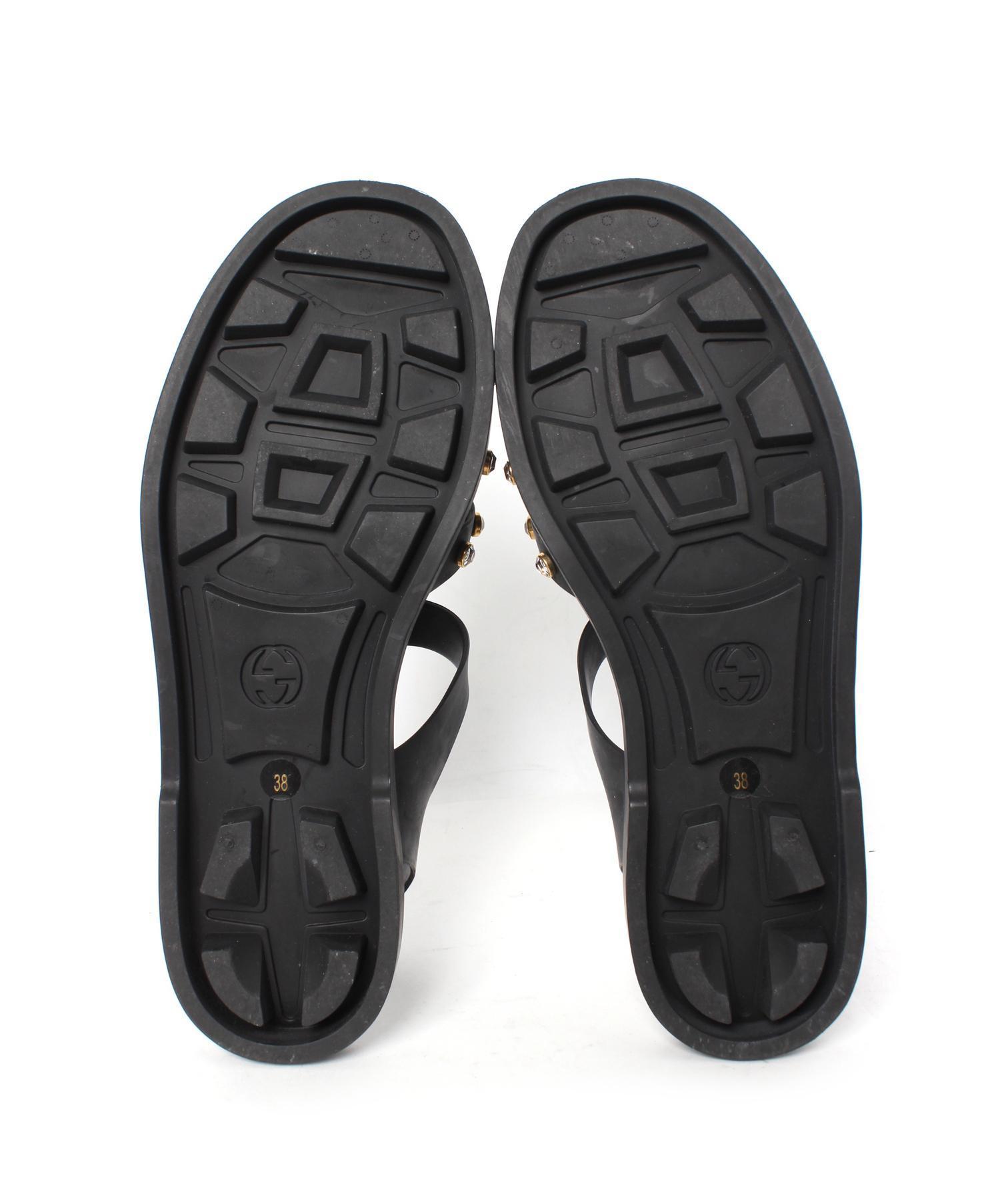 中古・古着通販】GUCCI (グッチ) ラバーサンダル ブラック サイズ:38