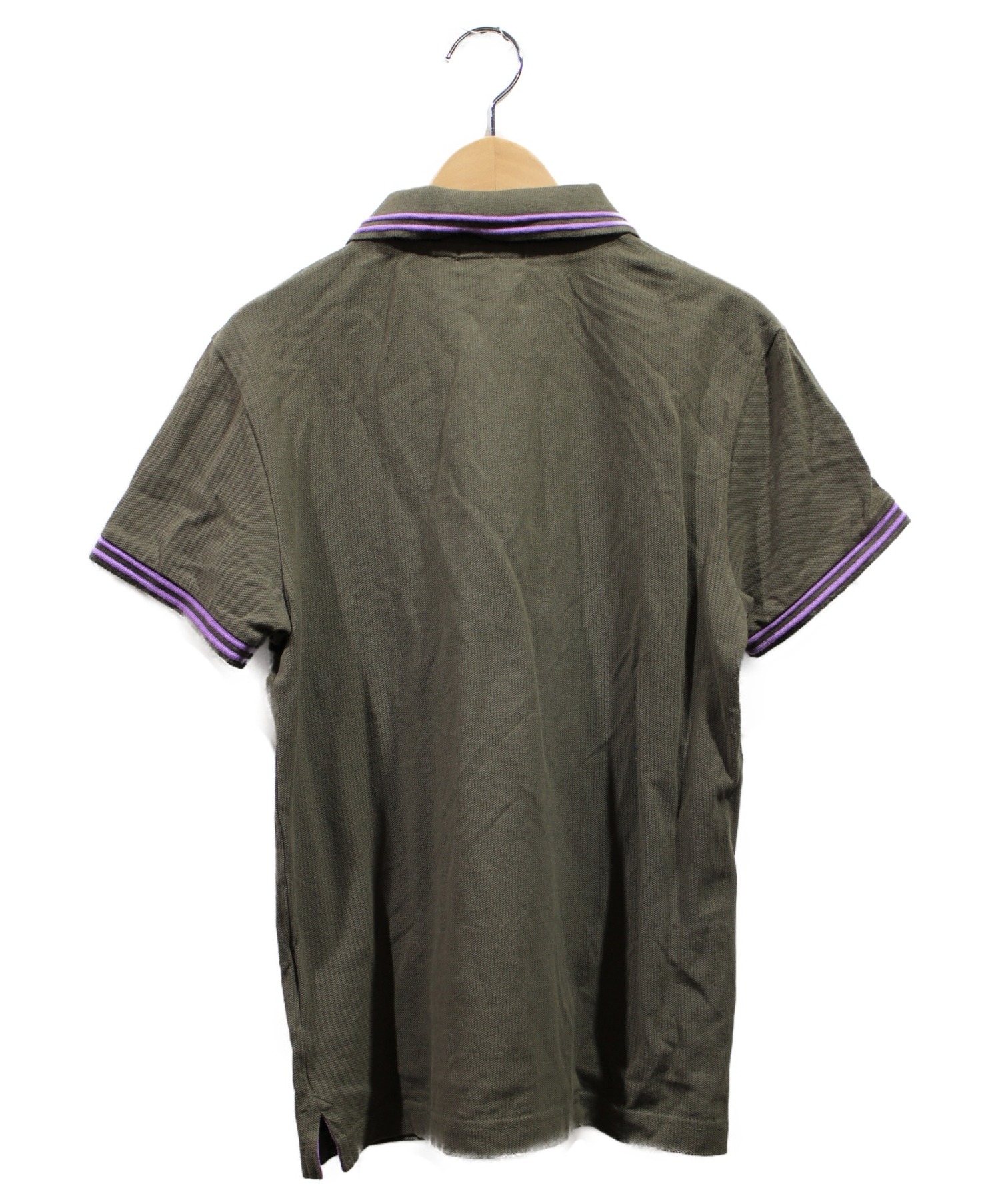 中古・古着通販】MONCLER (モンクレール) ポロシャツ カーキ サイズ:S