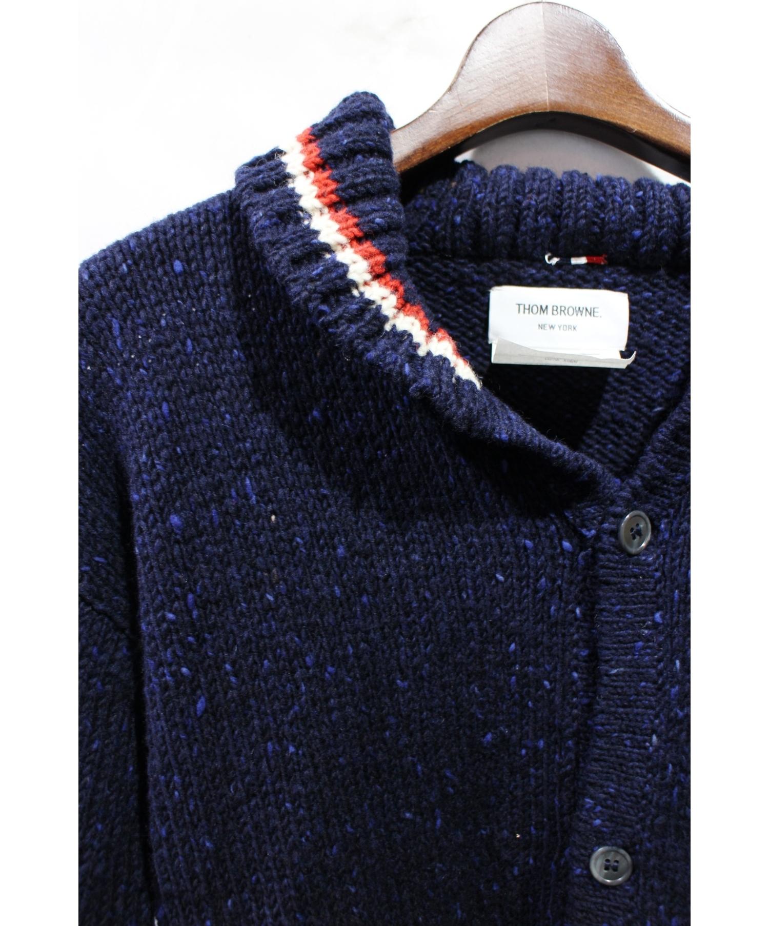 中古・古着通販】THOM BROWNE (トム ブラウン) ショールカラーニット 