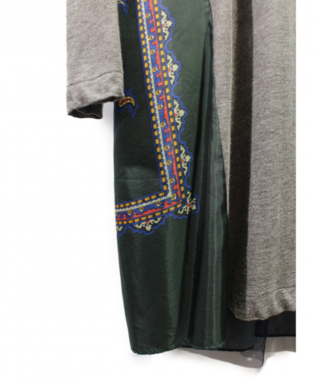 中古・古着通販】sacai (サカイ) 切替ワンピース ライトグレー サイズ