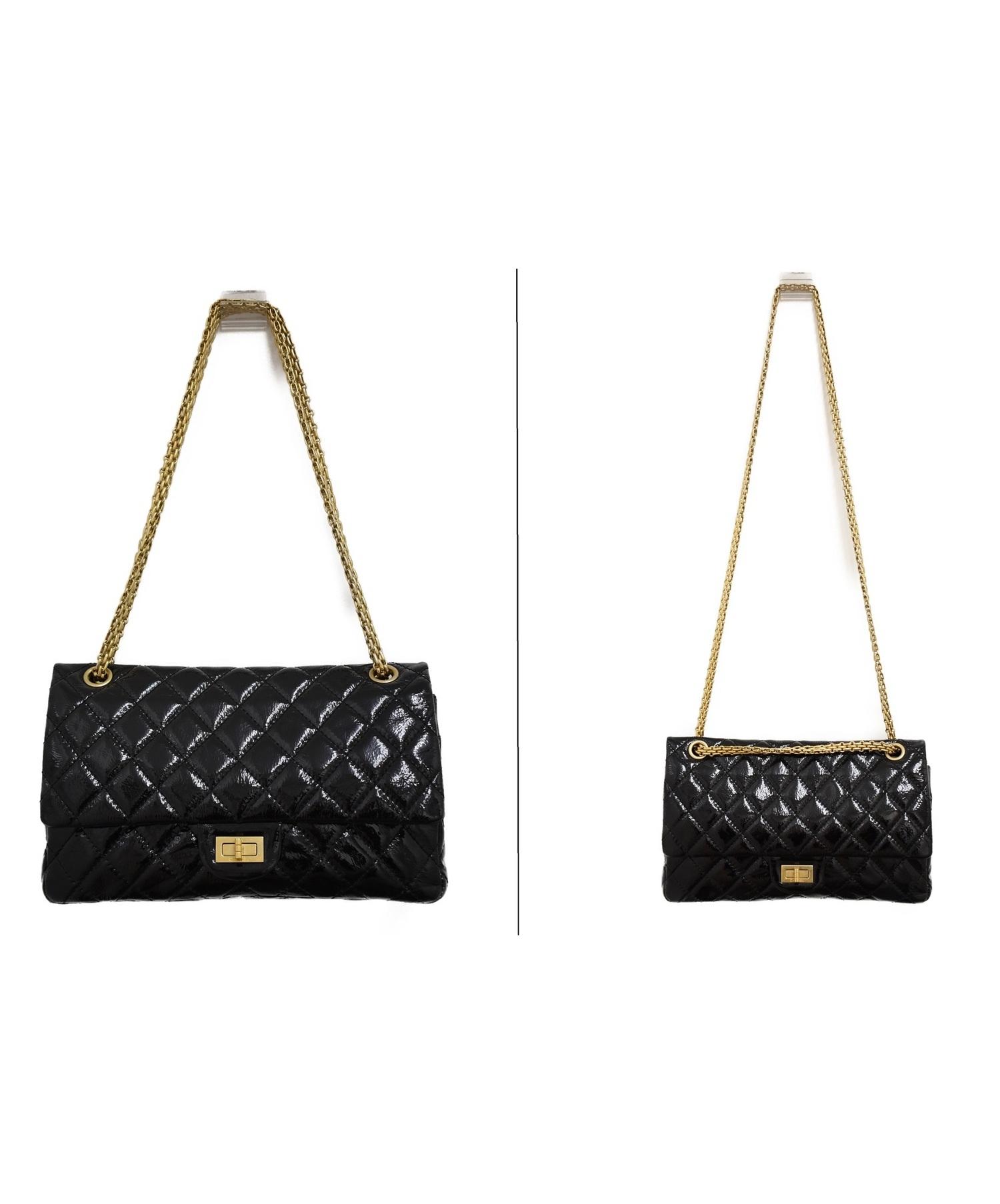 中古・古着通販】CHANEL (シャネル) パテントチェーンショルダーバッグ 