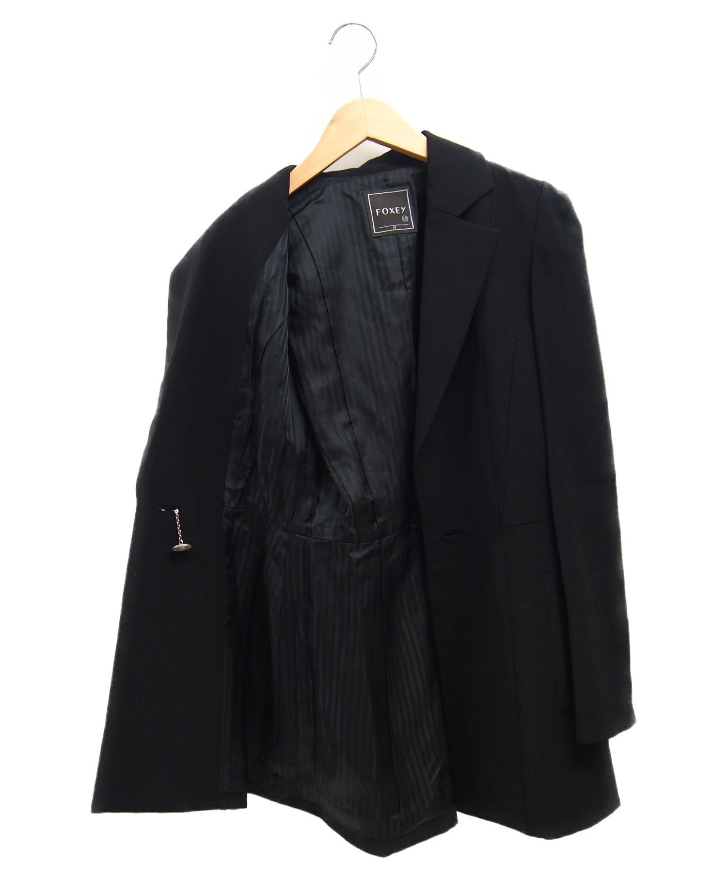 中古・古着通販】FOXEY (フォクシー) ジャケット ブラック サイズ:38