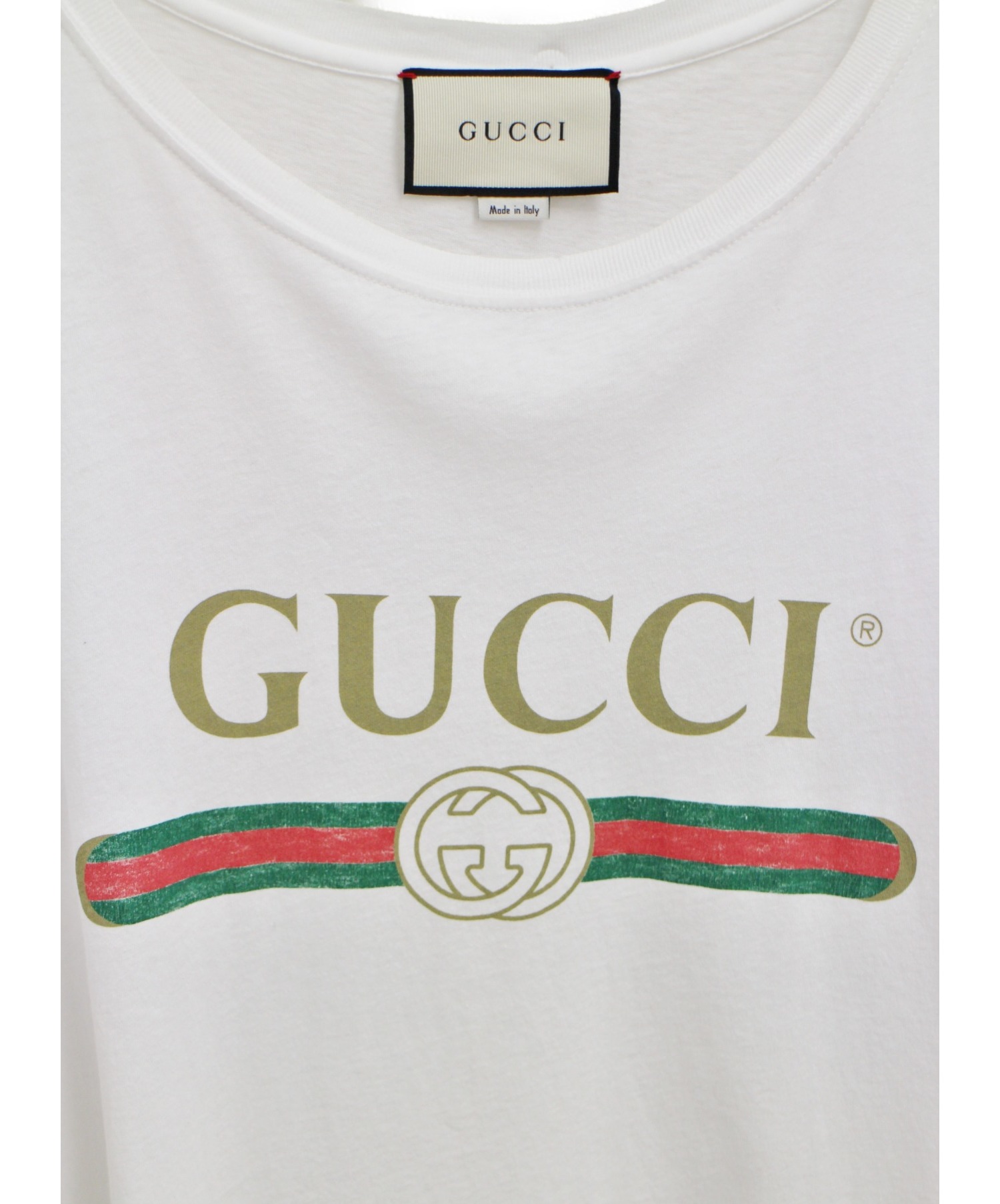 中古・古着通販】GUCCI (グッチ) ヴィンテージロゴプリントT 中古・古着通販】GUCCI (グッチ) ヴィンテージロゴプリントT