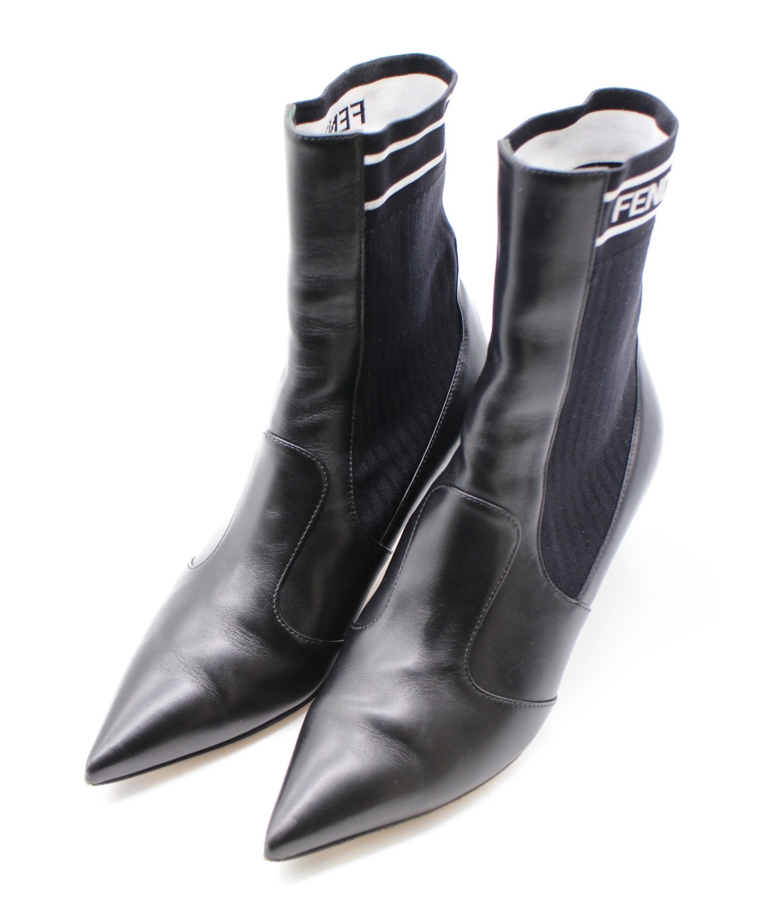 fendi/フェンディソックスブーツ／サイズ／37 中古・古着通販】FENDI (フェンディ) ソックスブーツ ブラック サイズ