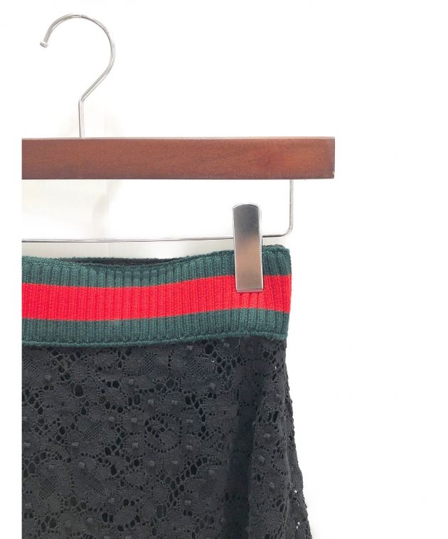 中古・古着通販】GUCCI (グッチ) レーススカート ブラック サイズ:36