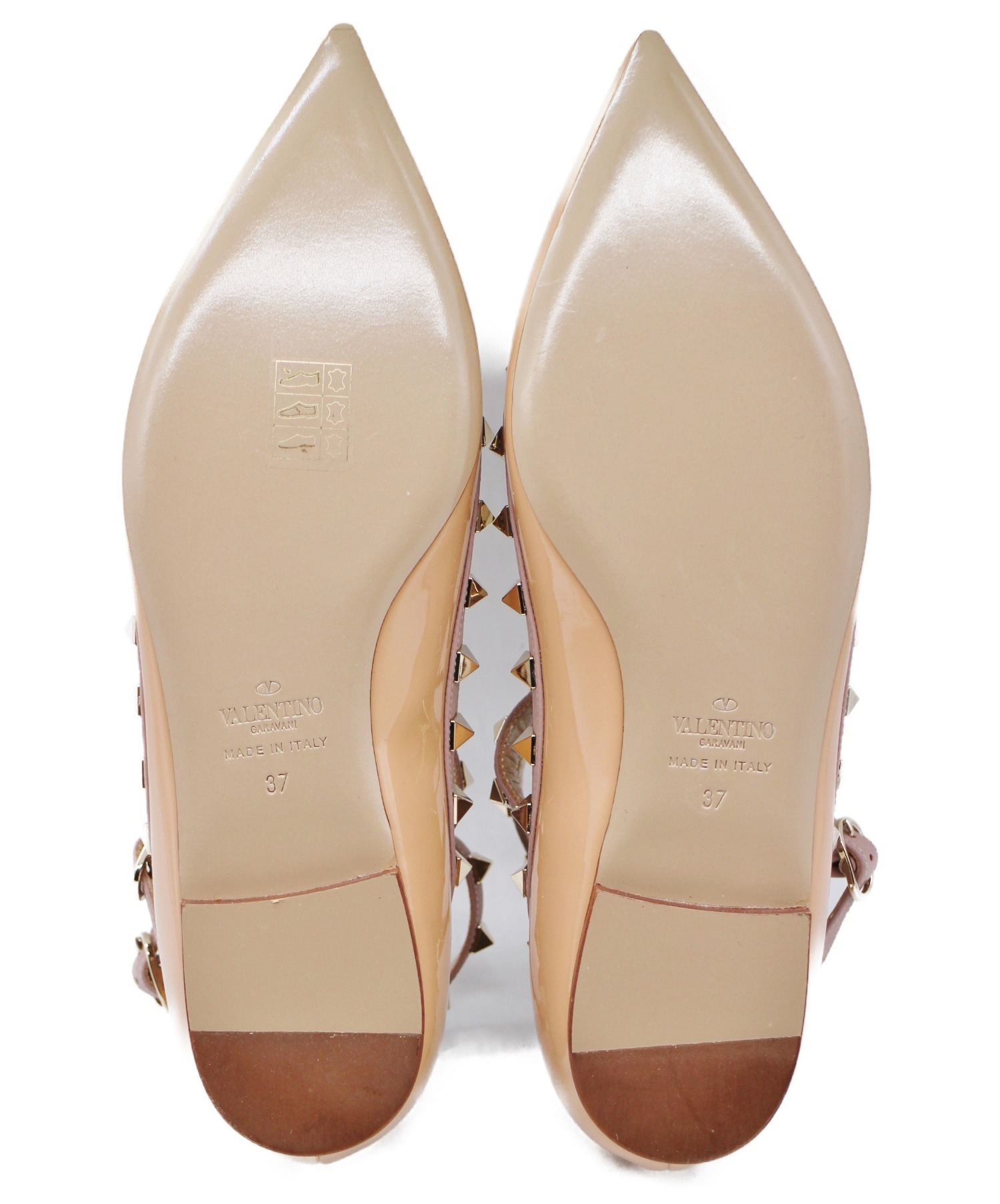 valentino ヴァレンティノ ロックスタッズ フラットシューズ 38サイズ